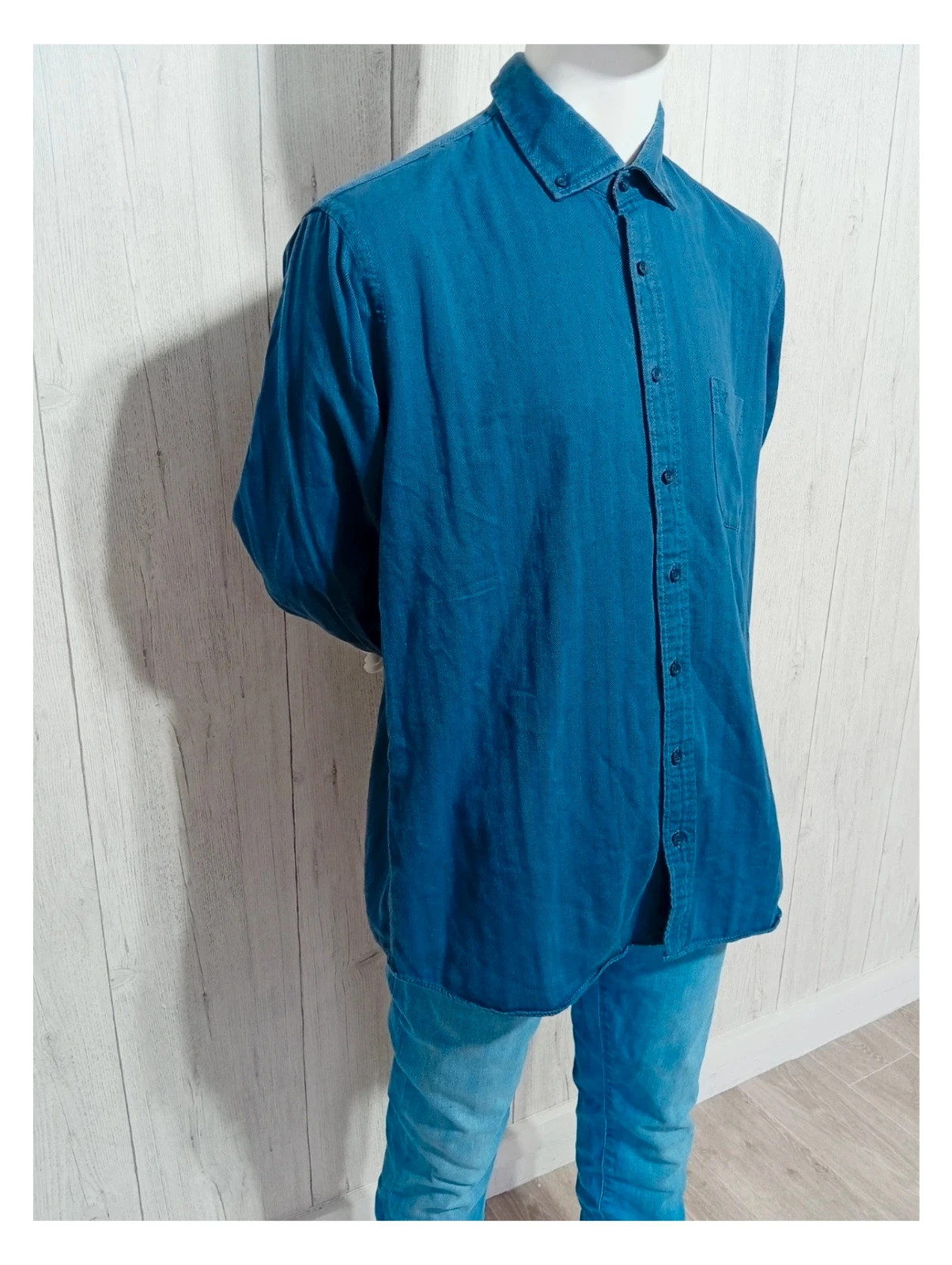 Chemise homme manche longue - Marvelis - taille L/40 - couleur bleu marine – Marvelis – taille L 4