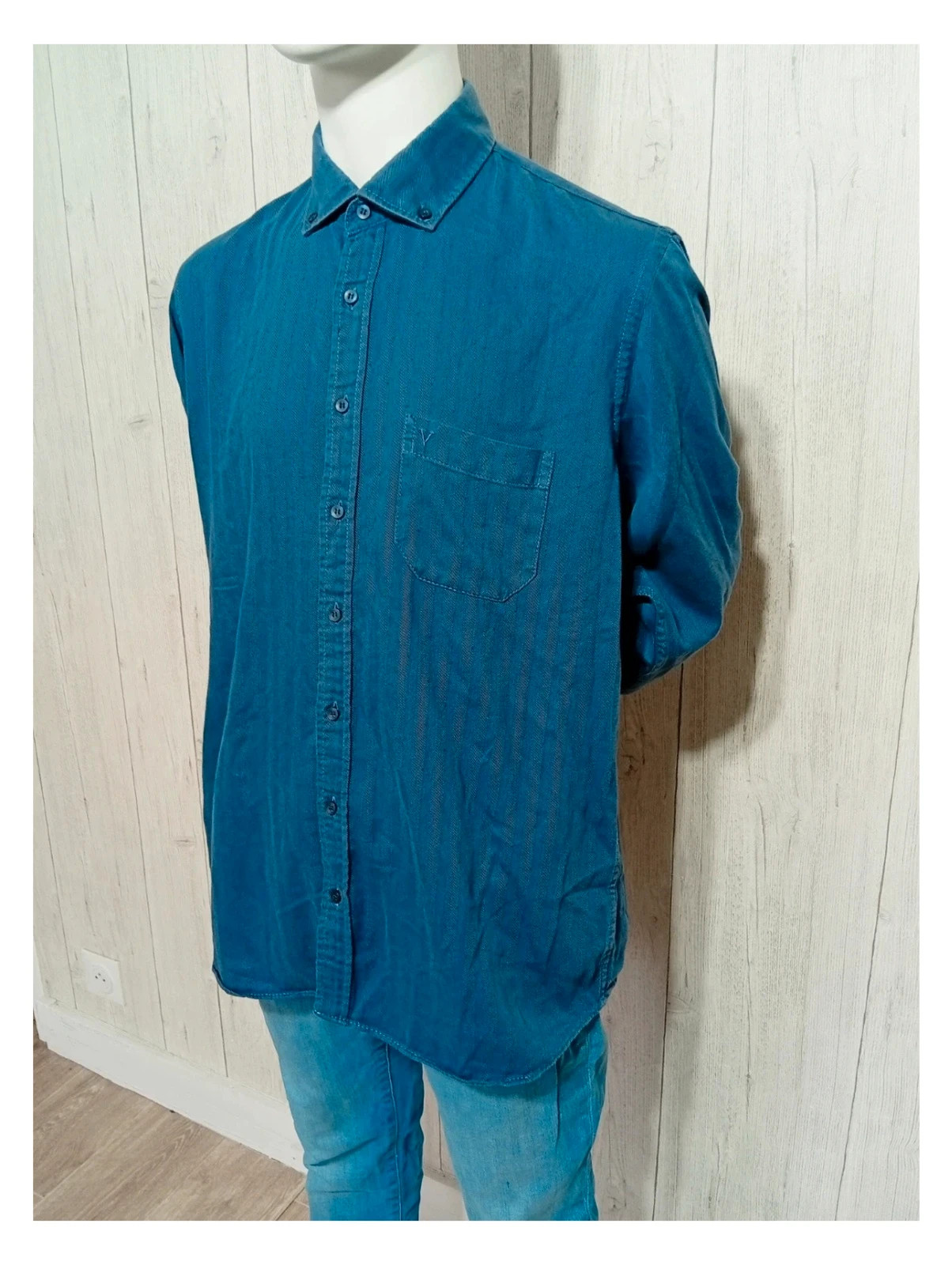 Chemise homme manche longue - Marvelis - taille L/40 - couleur bleu marine – Marvelis – taille L 5