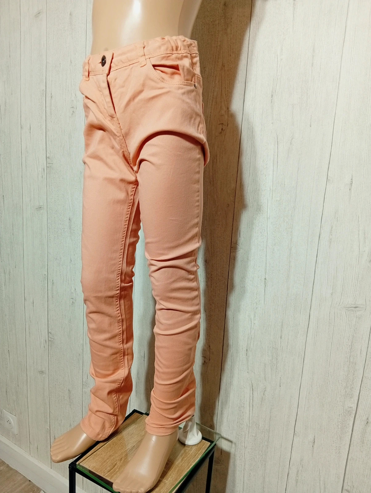 Jeans fille - taille 12 ans (152 cm) - bilook - couleur abricot – Bilook – taille 12 ans / 152 cm 3