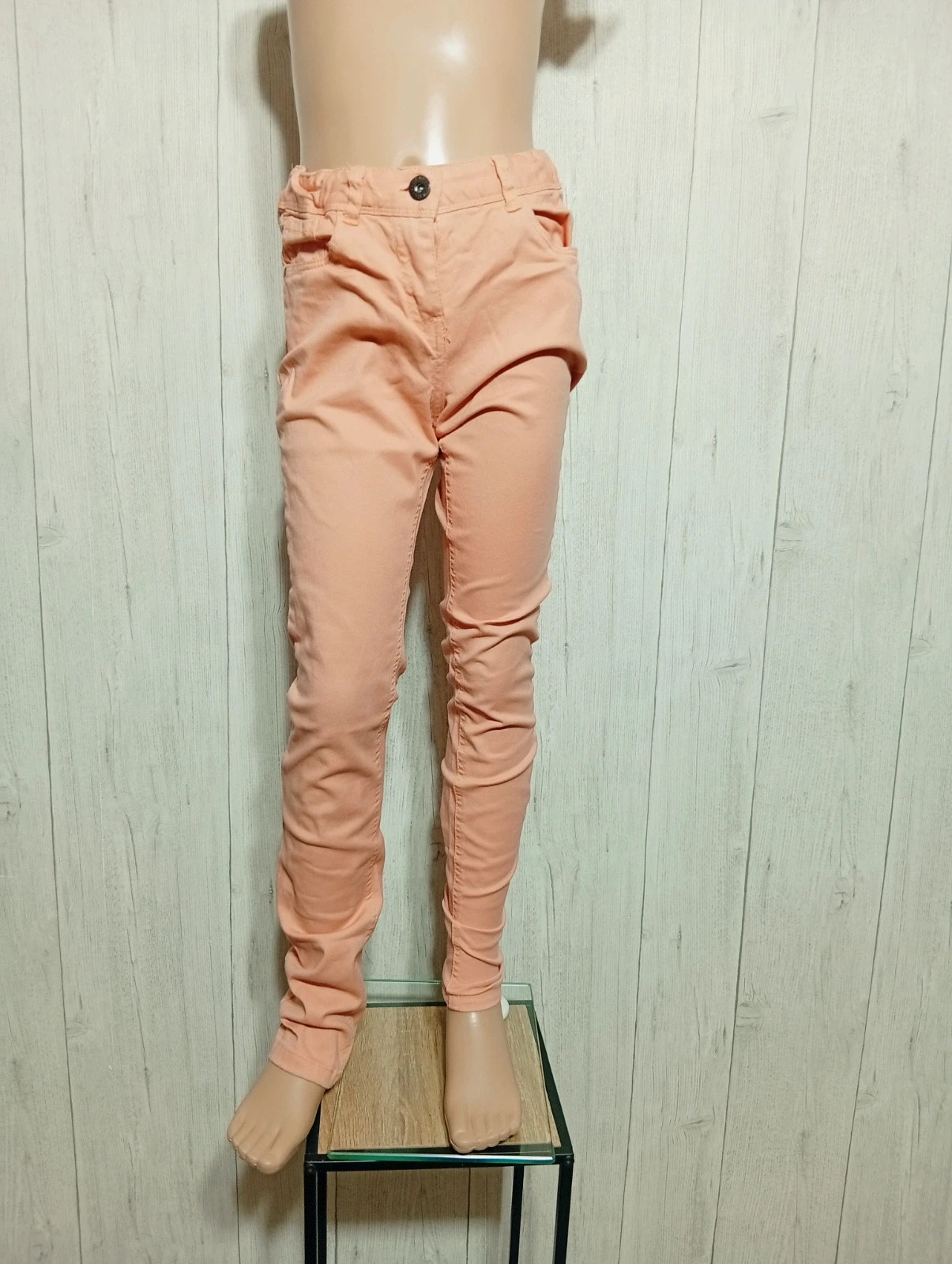 Jeans fille - taille 12 ans (152 cm) - bilook - couleur abricot
