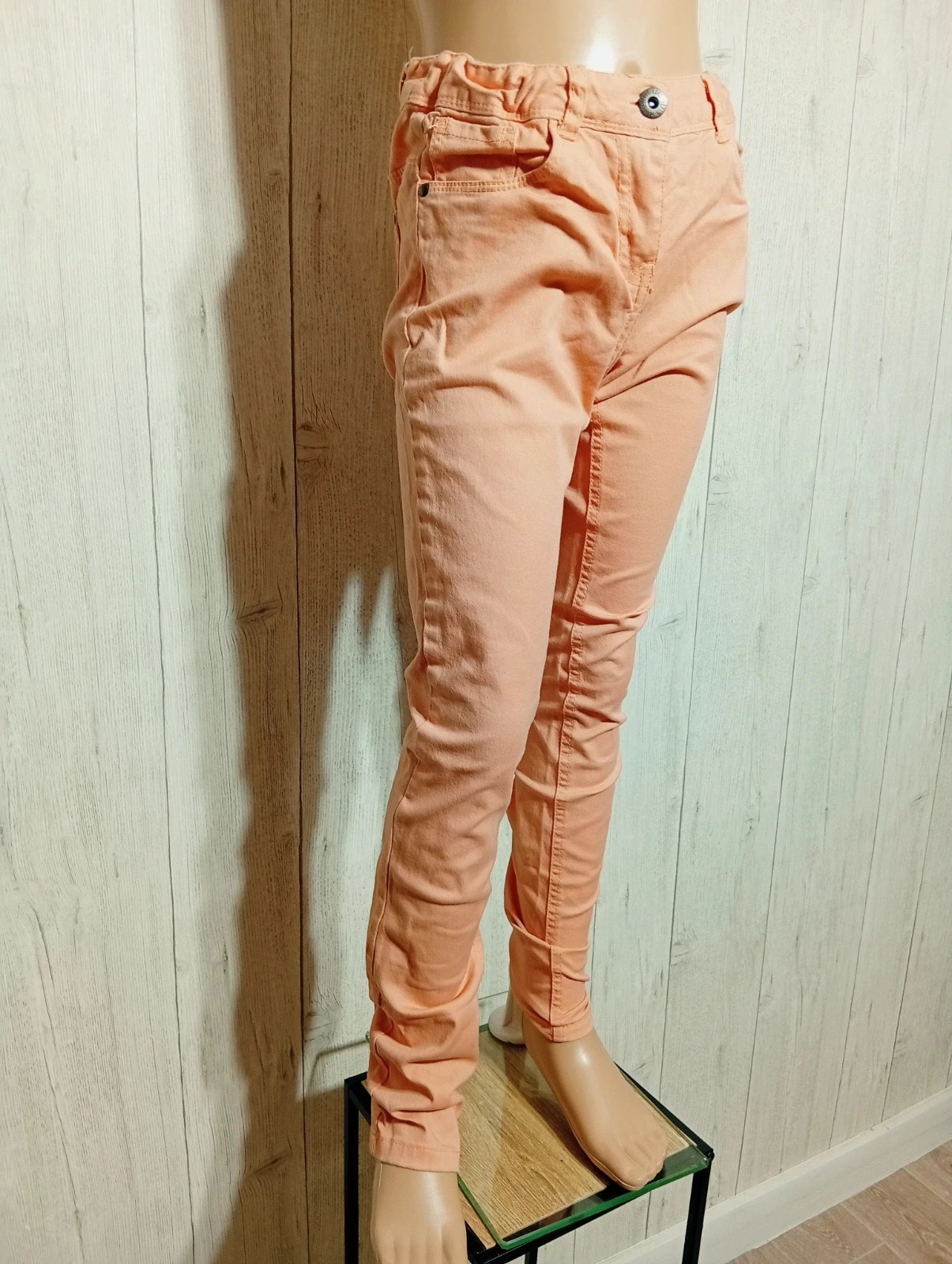 Jeans fille - taille 12 ans (152 cm) - bilook - couleur abricot – Bilook – taille 12 ans / 152 cm 2