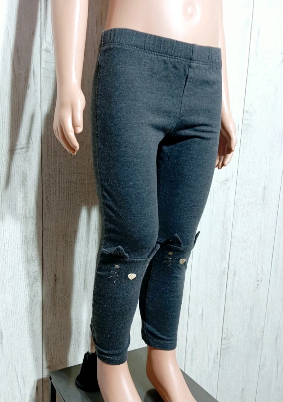 Leggins fille - Taille 3 ans (98 cm) - grain de blé- couleur gris – Grain de Blé – taille 3 ans / 98 cm 4