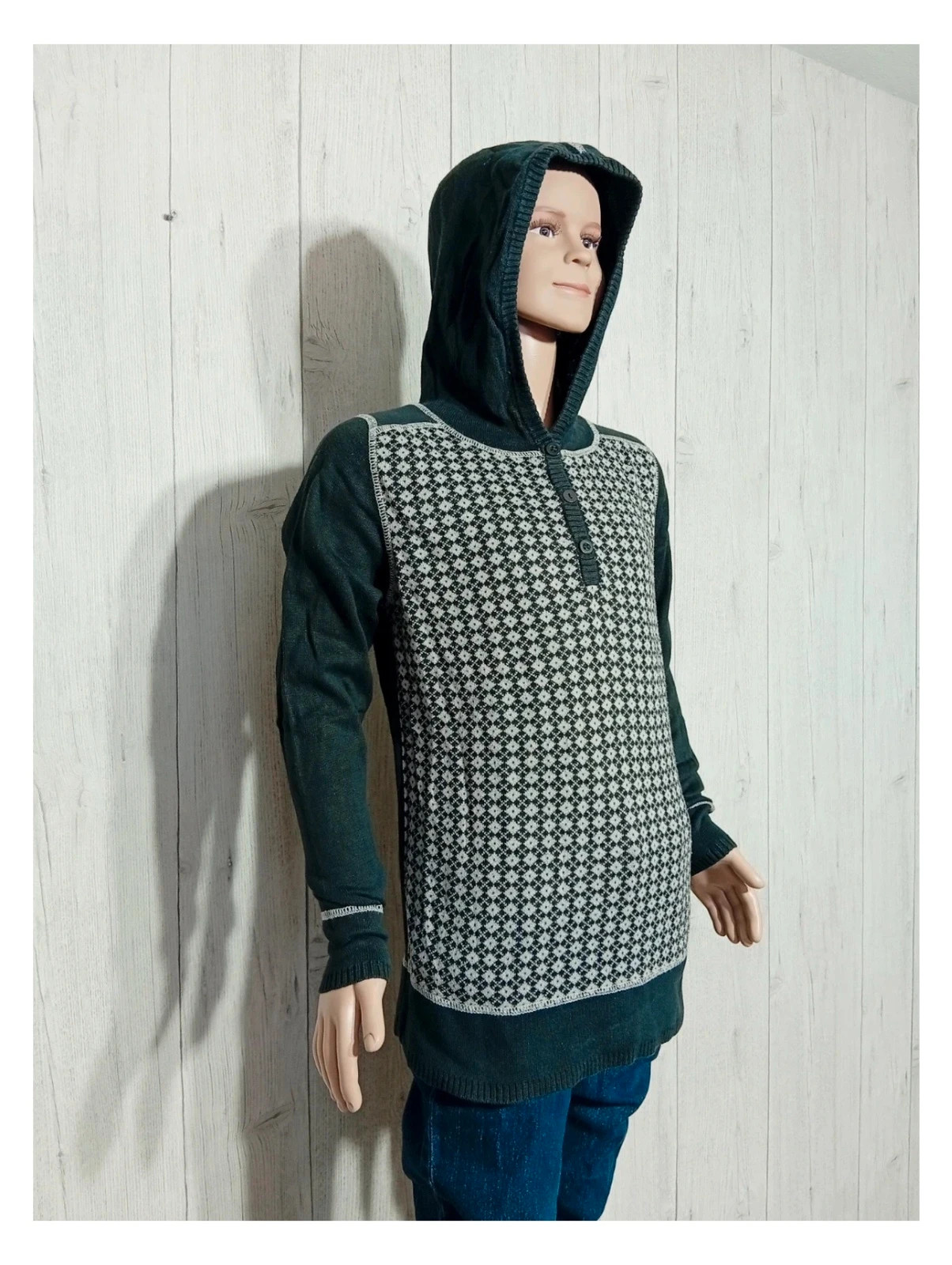 Pull Kiabi a capuche garcon - couleur noir et gris - taille 12 ans ( 150 cm) – Kiabi – taille 12 ans / 152 cm 4