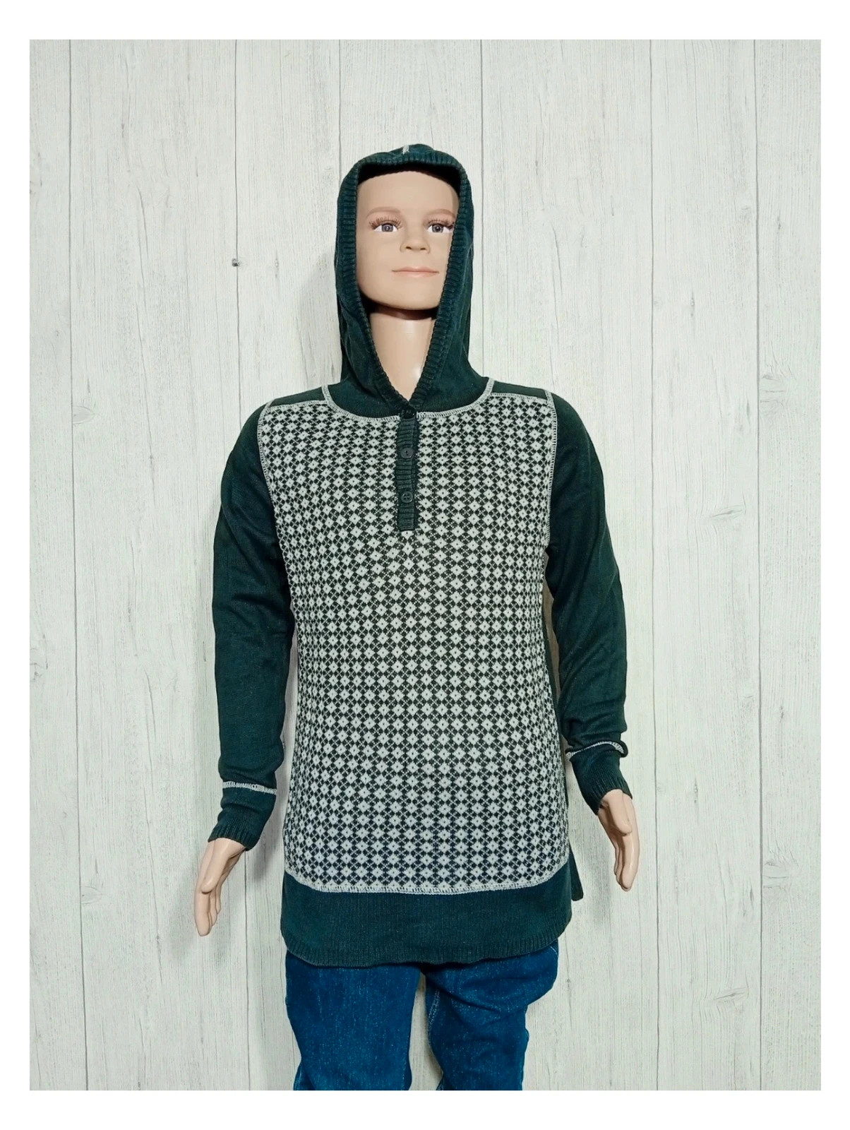 Pull Kiabi a capuche garcon - couleur noir et gris - taille 12 ans ( 150 cm) – Kiabi – taille 12 ans / 152 cm