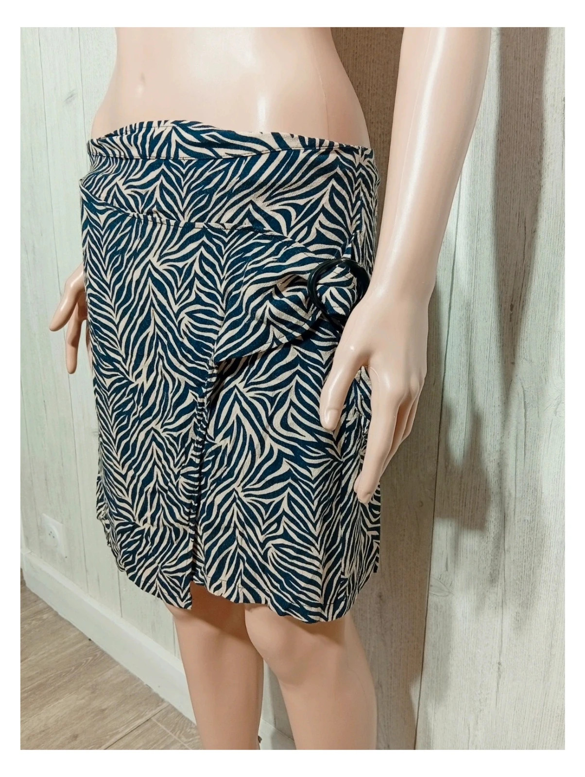 Jupe femme mng casual - couleur noir et beige - taille M/38 – MNG Casual – taille M / 38 / 10 3