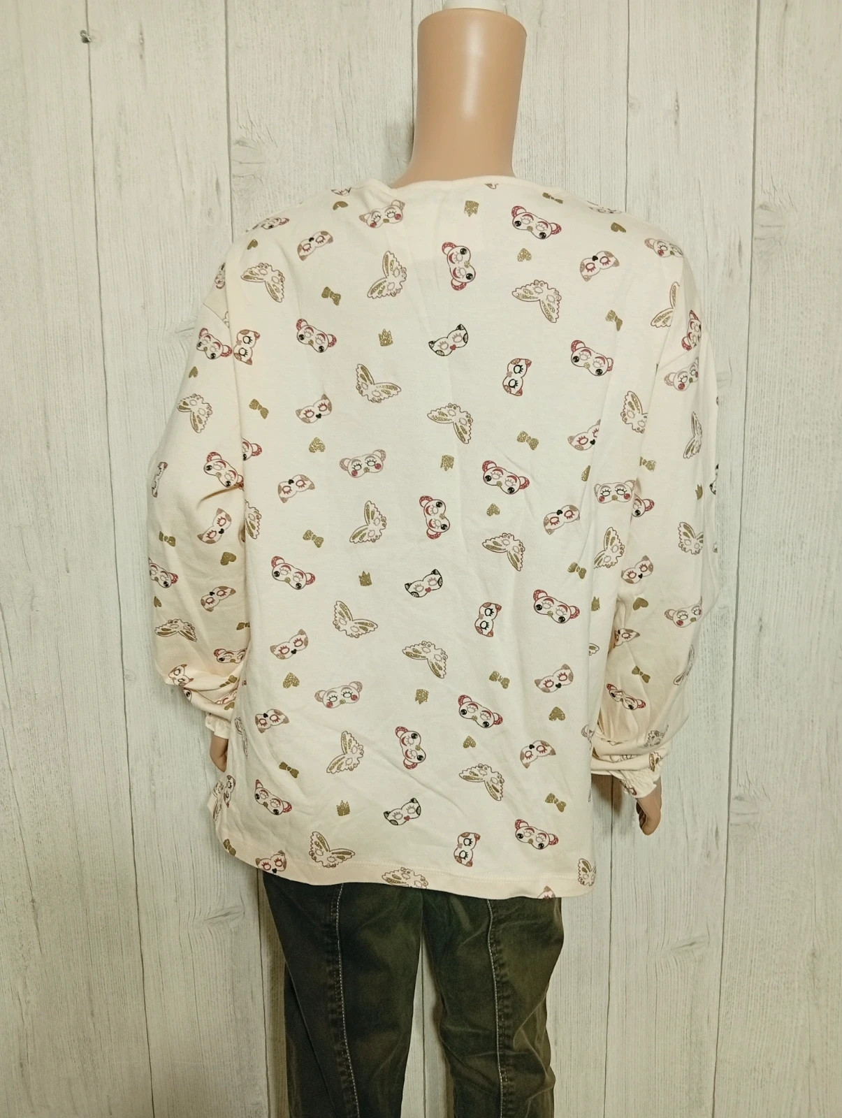 T-shirt manche longue fille- Taille 12 ans ( 146/152 cm) - kiabi - couleur creme multicolore-neuf – Kiabi – taille 12 ans / 152 cm 5