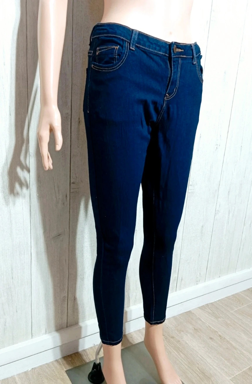 Jeans skinny femme - Taille L/40 - Denim co - couleur marine – Denim Co – taille L / 40 / 12 4