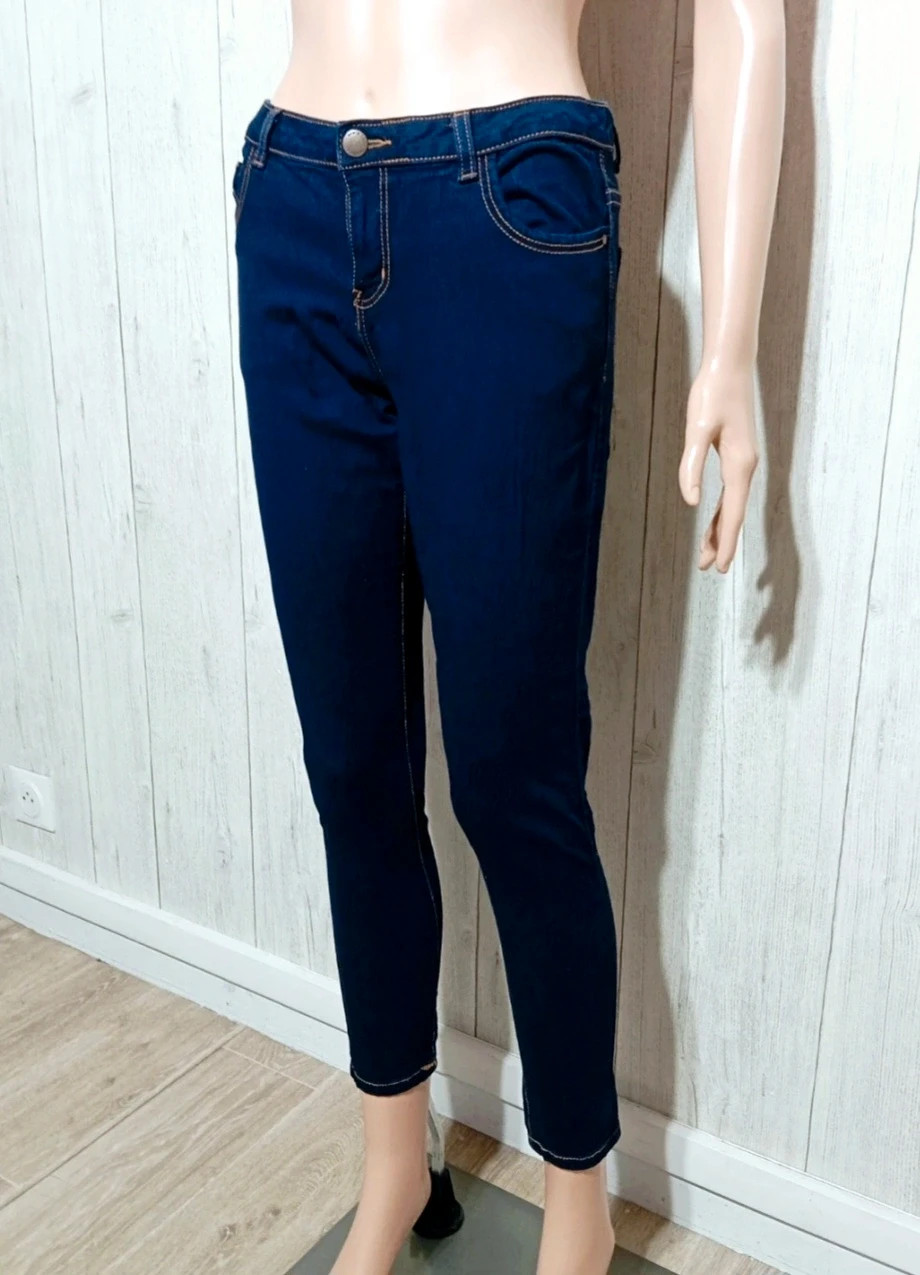 Jeans skinny femme - Taille L/40 - Denim co - couleur marine – Denim Co – taille L / 40 / 12 5