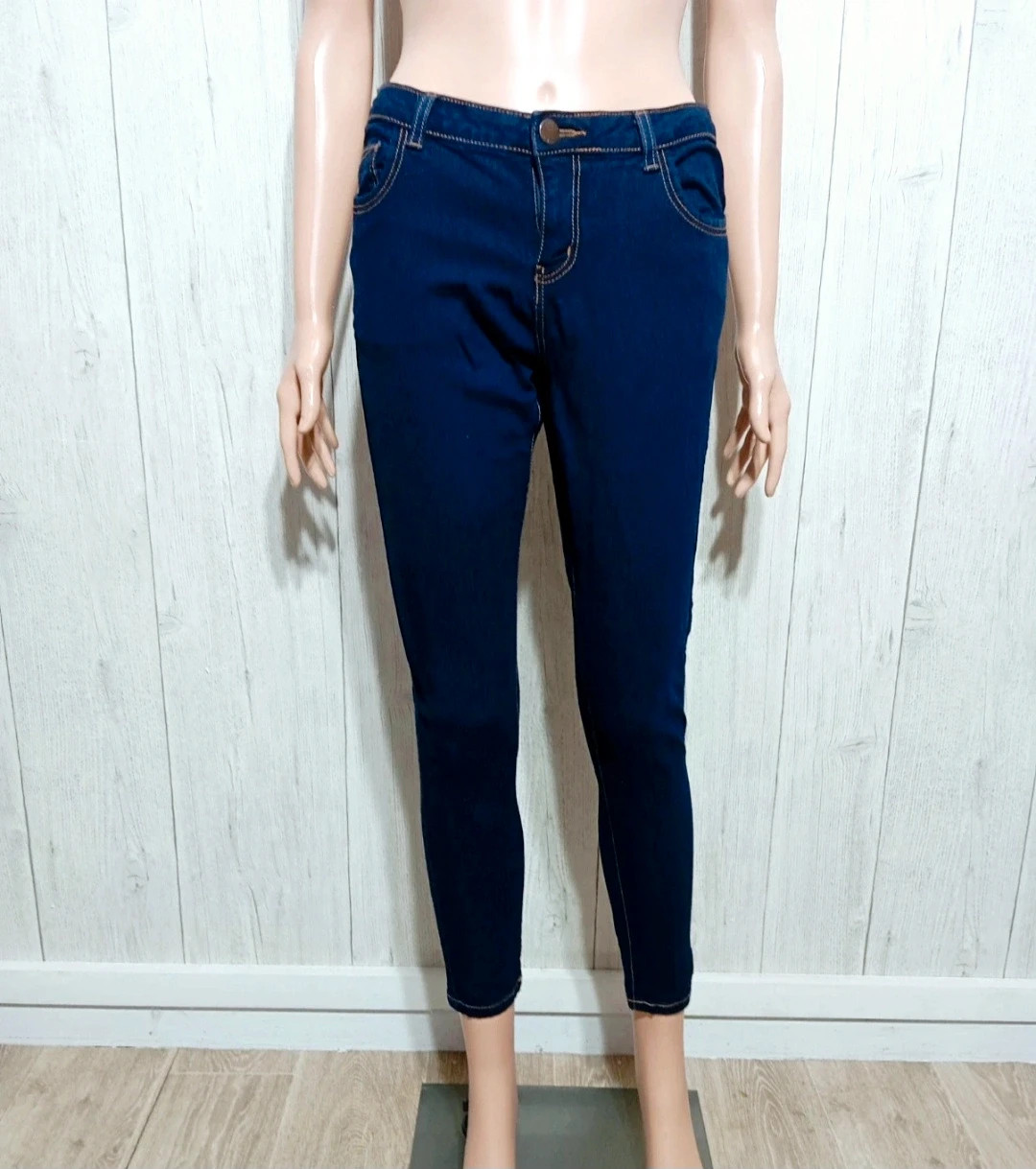Jeans skinny femme - Taille L/40 - Denim co - couleur marine