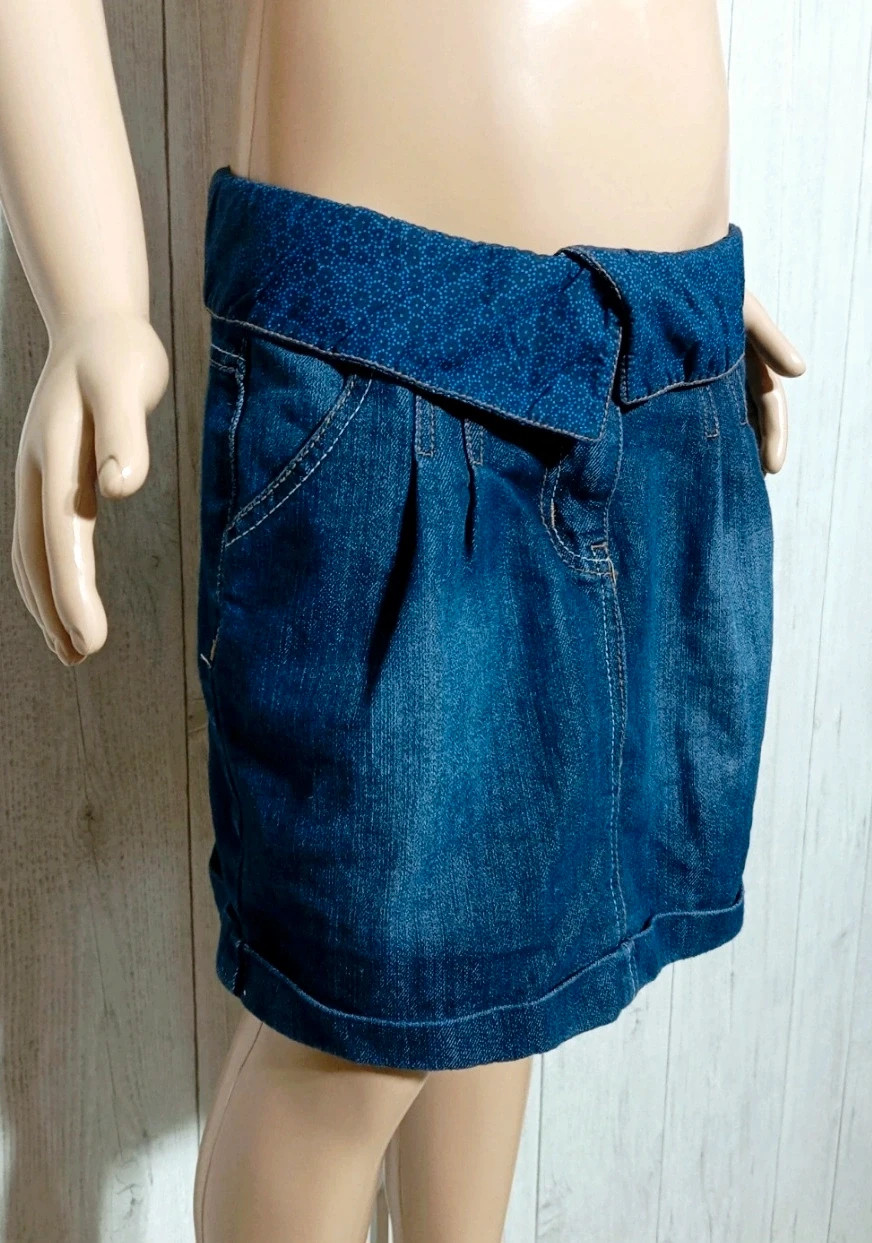 Jupe en jean fille - Taille 12 ans (152 cm) - Tape à loeil - Couleur marine – Tape à l'œil – taille 12 ans / 152 cm