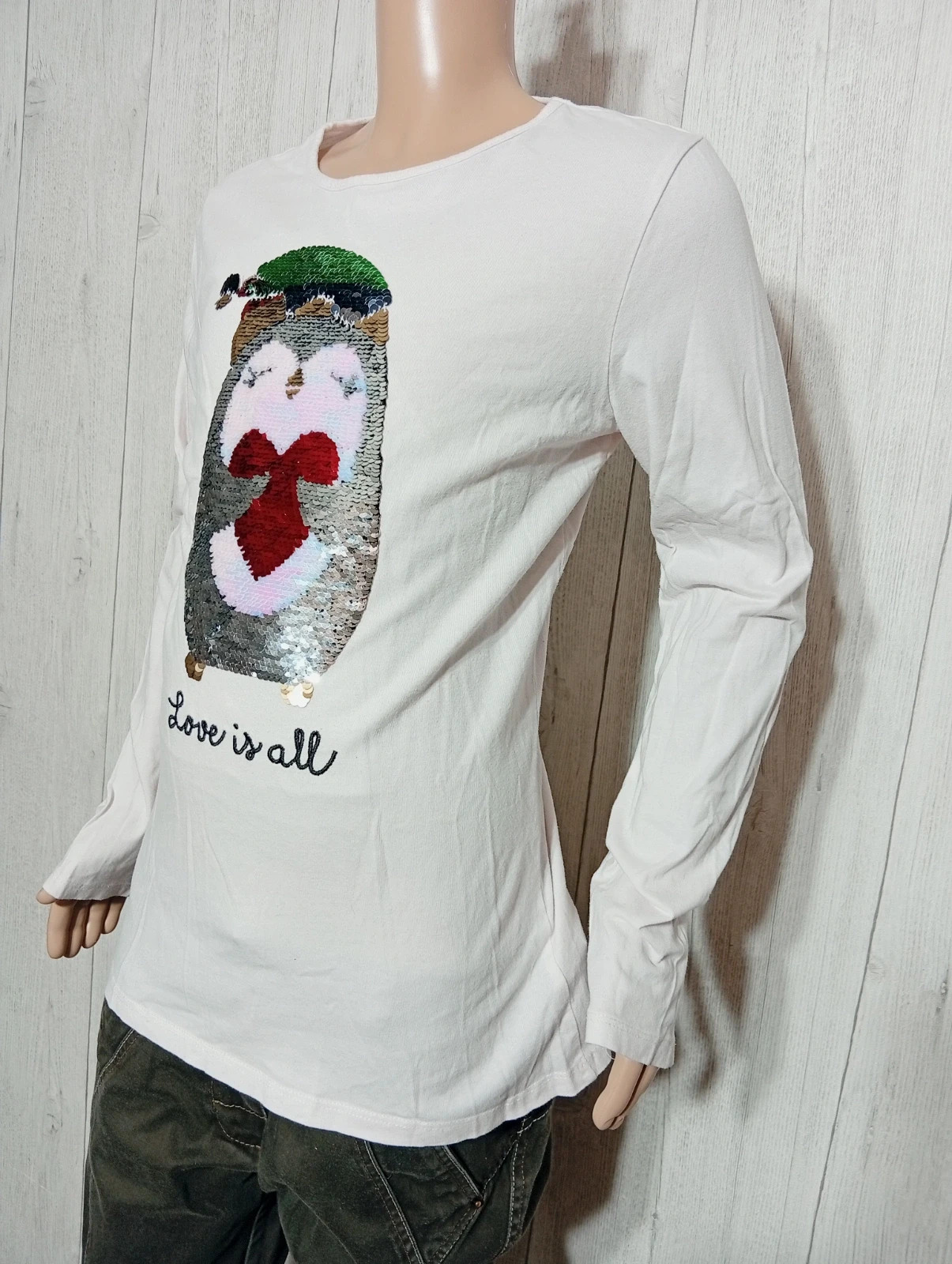 T-shirt manche longue fille- Taille 12 ans (152 cm) - inextenso - couleur blanc multicolore – In Extenso – taille 12 ans / 152 cm 3
