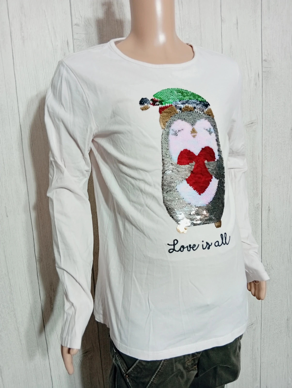 T-shirt manche longue fille- Taille 12 ans (152 cm) - inextenso - couleur blanc multicolore – In Extenso – taille 12 ans / 152 cm 2