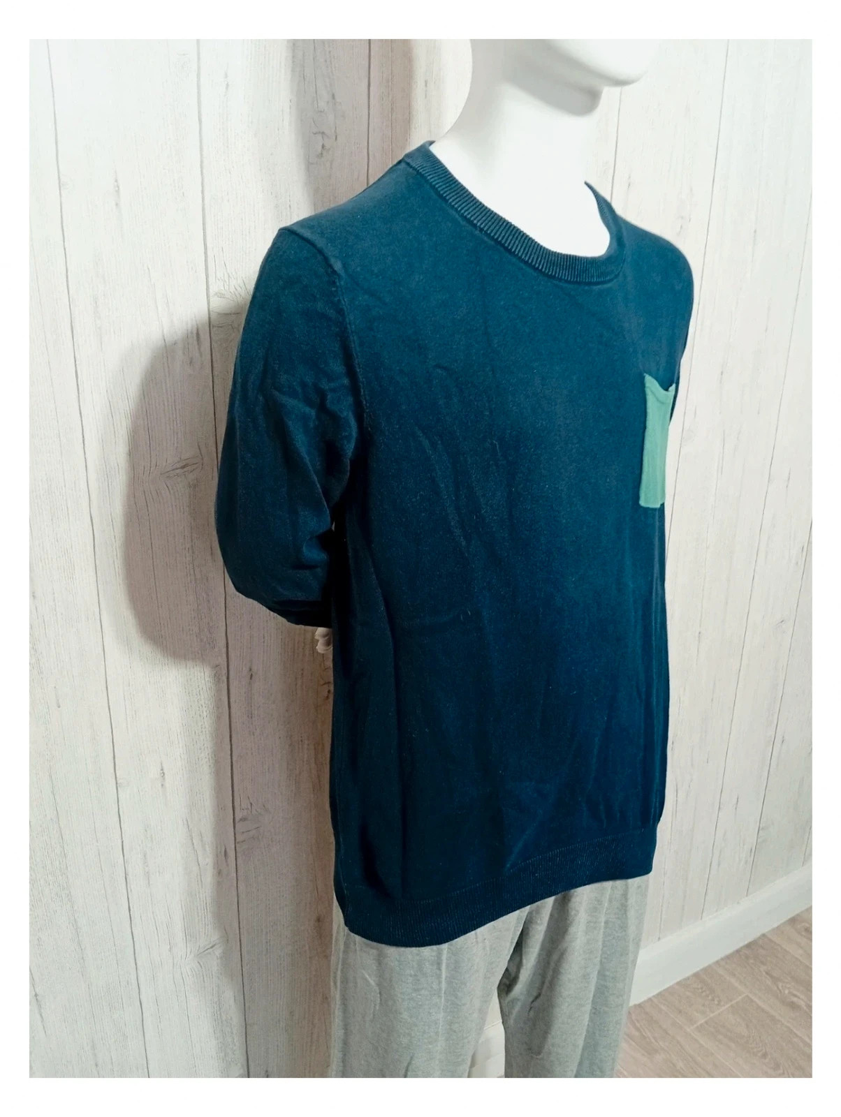 Pull jules taille L/40 - manches longues - couleur marine et menthe – Jules – taille L 4