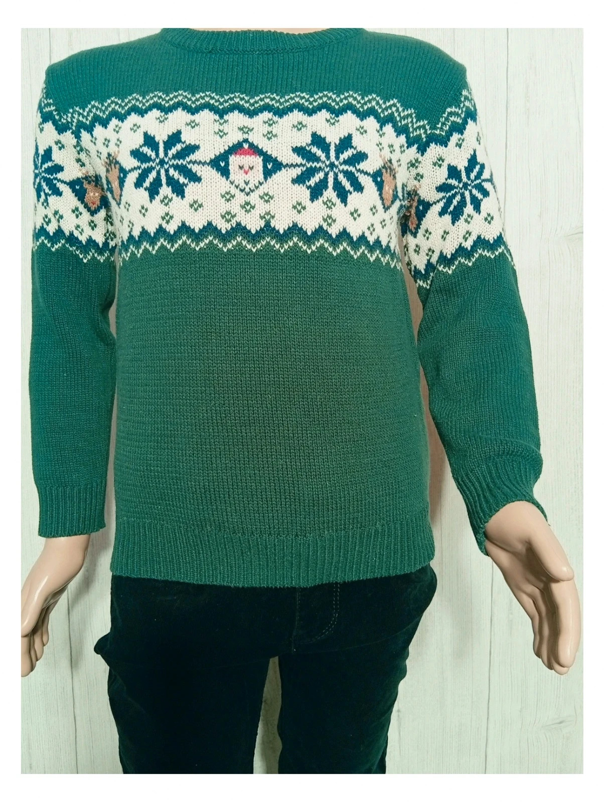 Pull de noel vert foncé et creme taille 8 ans ( 125 cm) -verbaudet garçon – Vertbaudet – taille 8 ans / 128 cm 3