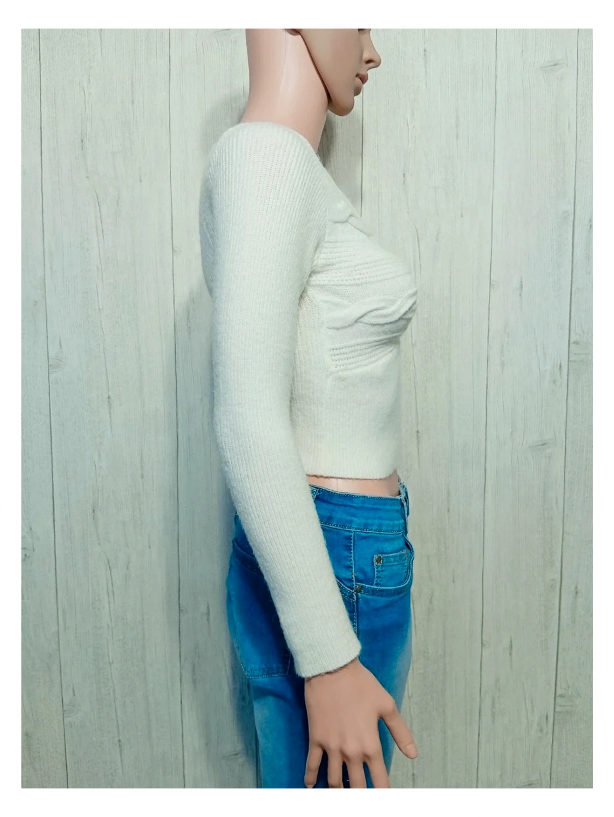 Pull blanc femme col V - shein - taille M/38 – Shein – taille M / 38 / 10 5