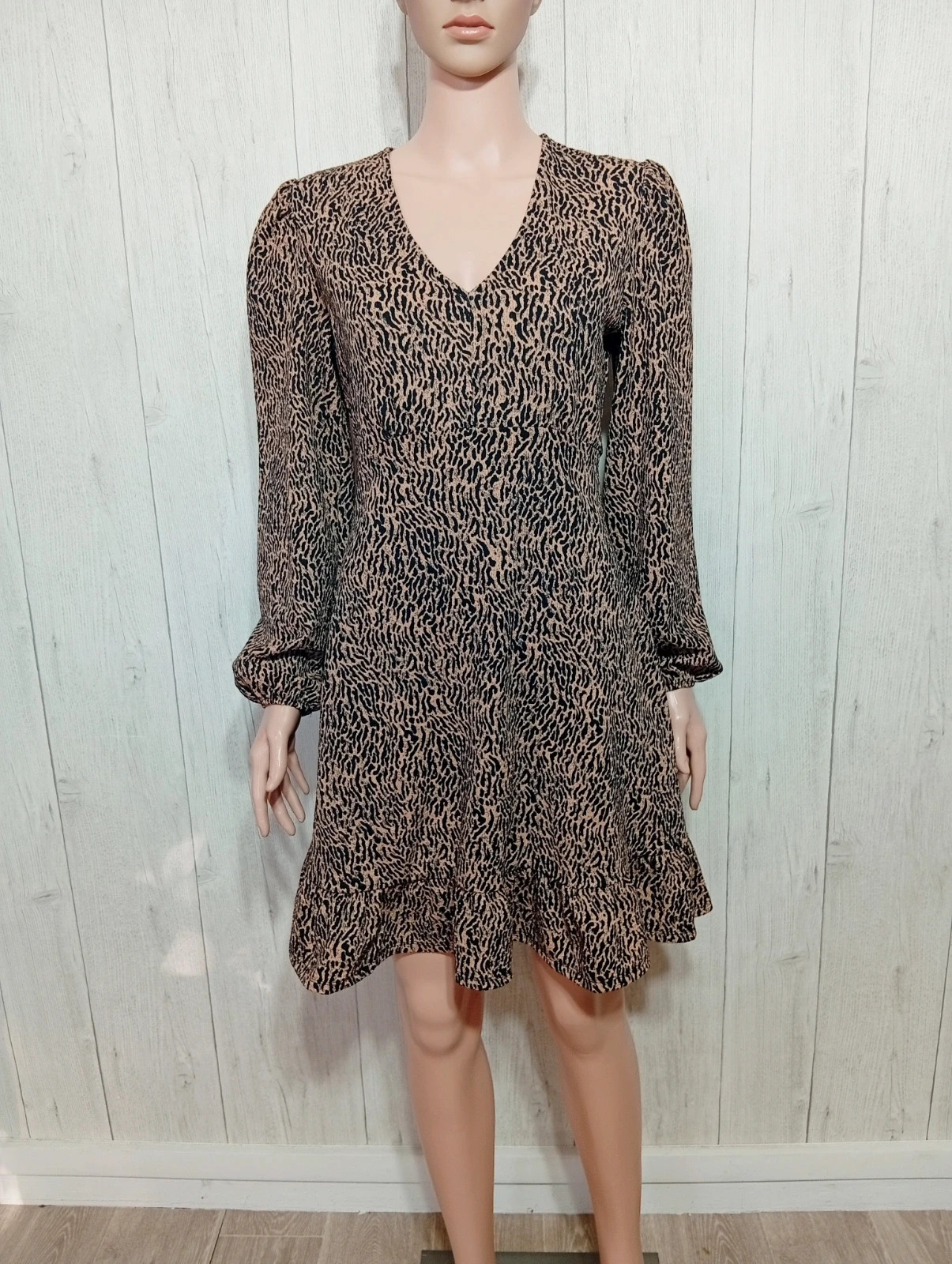 Robe d'été casual femme - taille S/36 - primark - couleur marron noir – Primark – taille S / 36 / 8