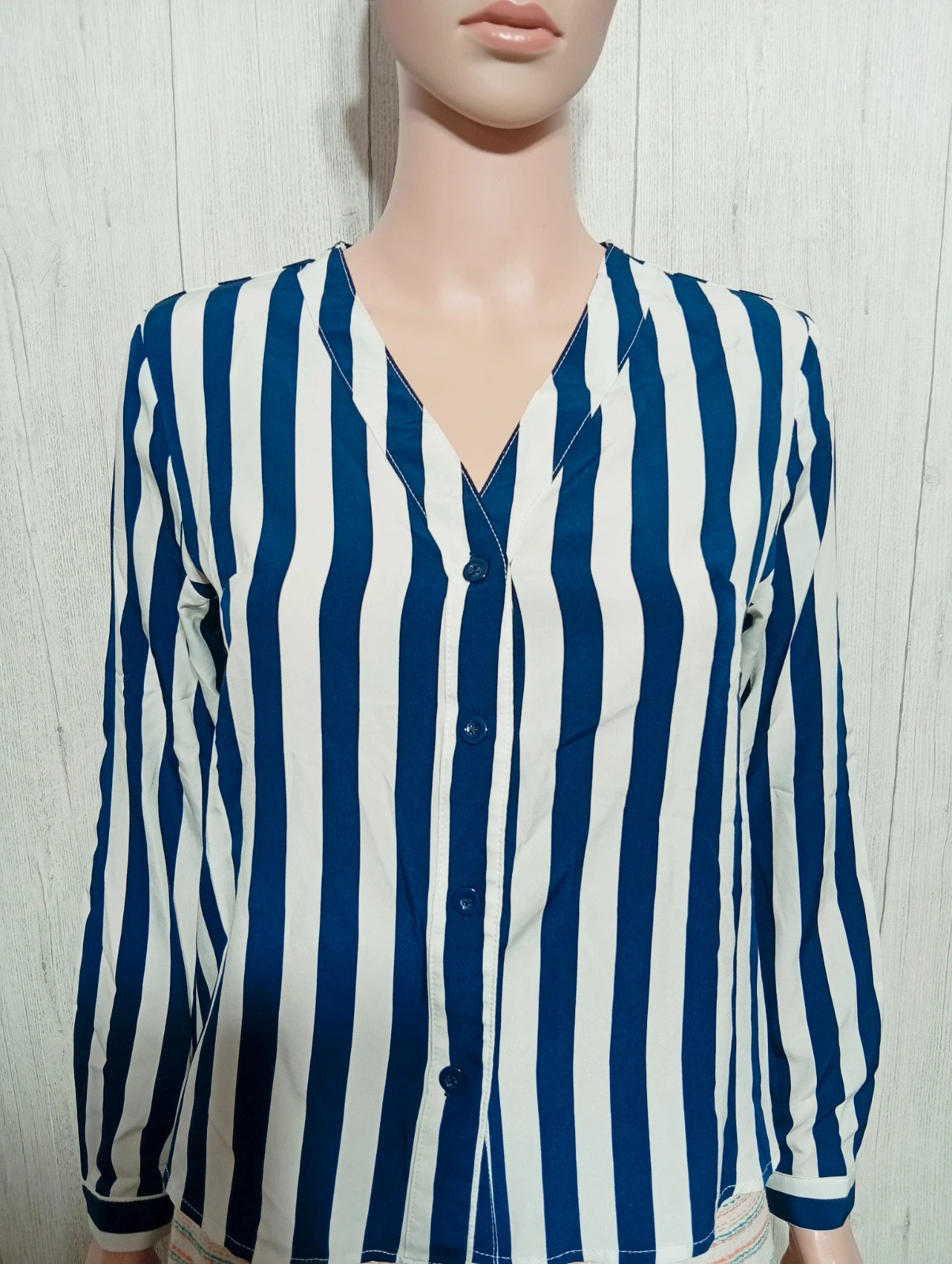 Chemisier femme - taille S/36 - shein - couleur marine et blanc – Shein – taille S / 36 / 8 2