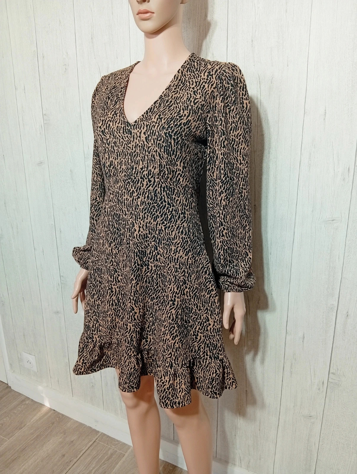 Robe d'été casual femme - taille S/36 - primark - couleur marron noir – Primark – taille S / 36 / 8 5
