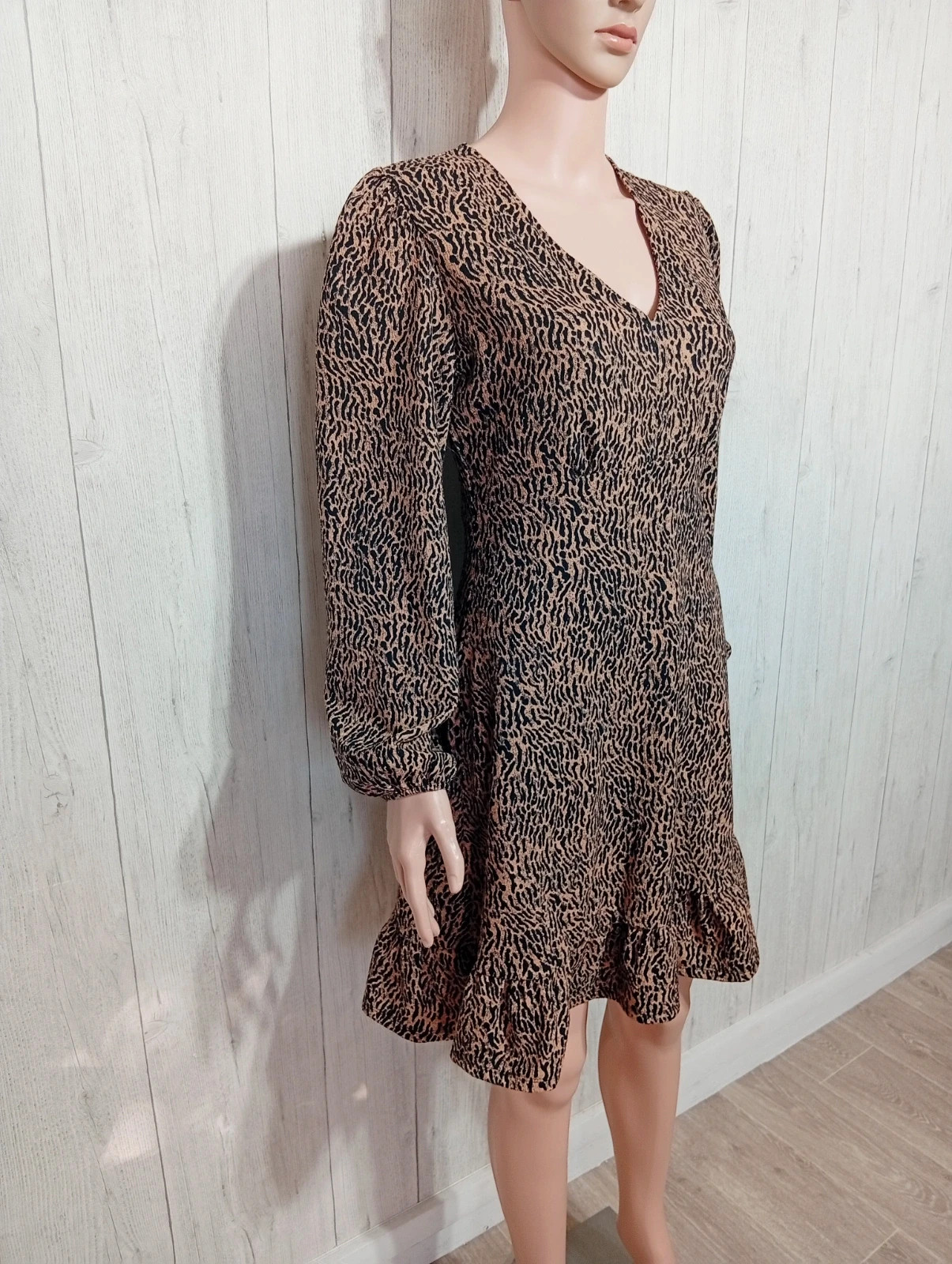 Robe d'été casual femme - taille S/36 - primark - couleur marron noir – Primark – taille S / 36 / 8 4