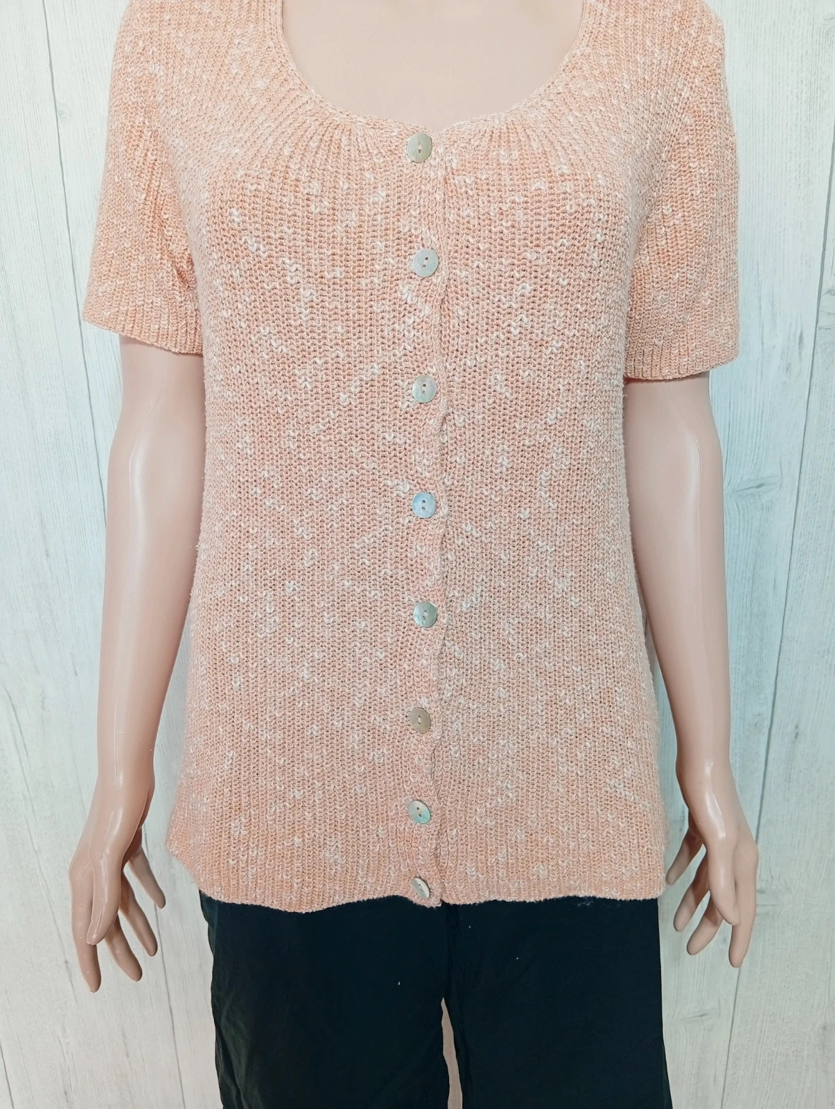 Cardigan femme - taille XL/42 - damart - couleur abricot – Damart – taille XL / 42 / 14 3