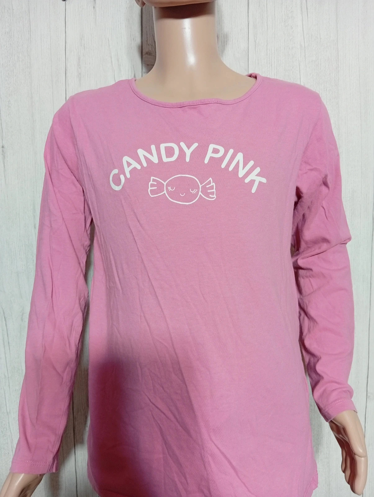 T-shirt manche longue fille - taille 12 ans(146/152 cm - kiabi-couleur couleur rose et blanc – Kiabi – taille 12 ans / 152 cm 2