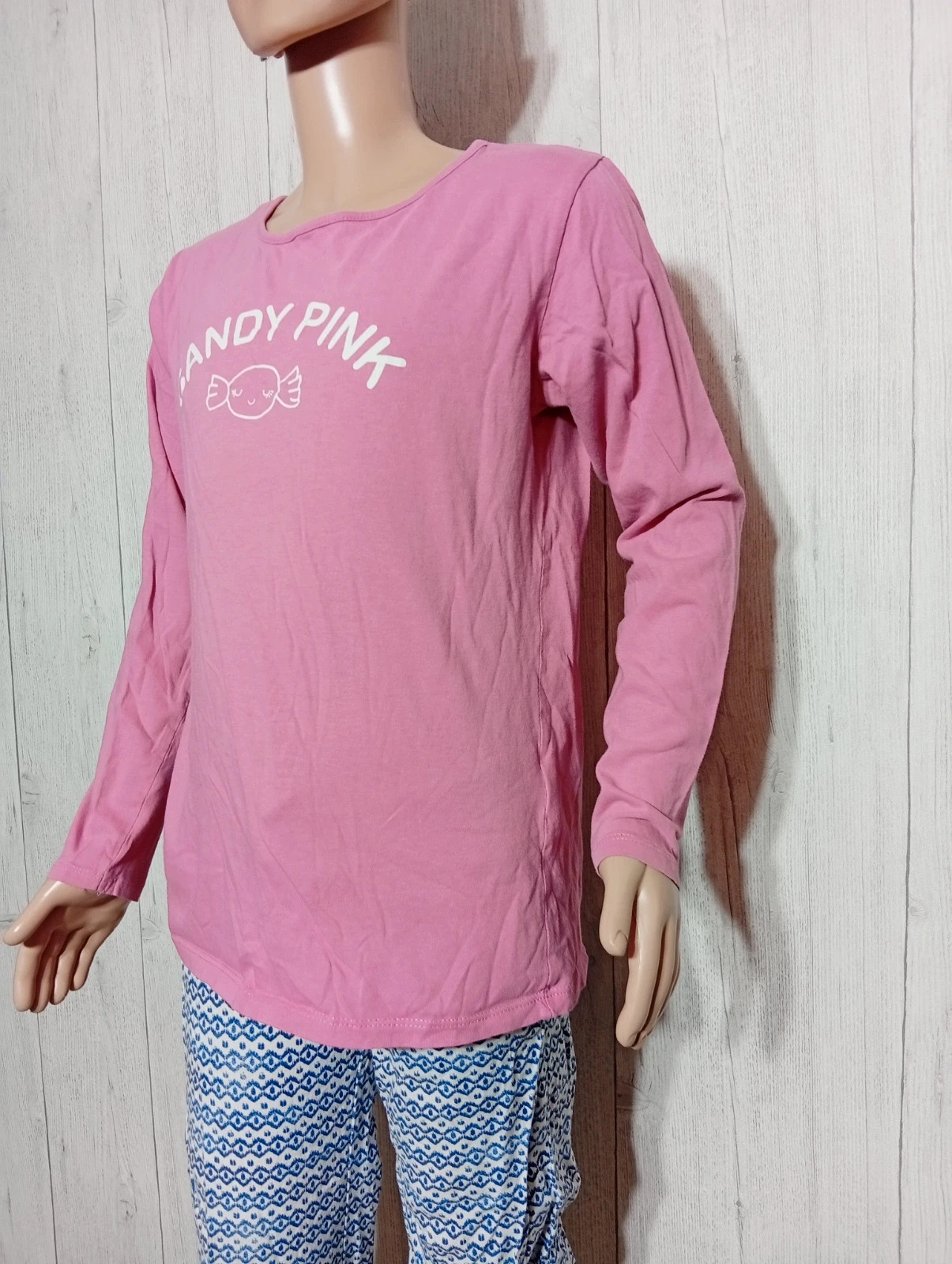 T-shirt manche longue fille - taille 12 ans(146/152 cm - kiabi-couleur couleur rose et blanc – Kiabi – taille 12 ans / 152 cm 5