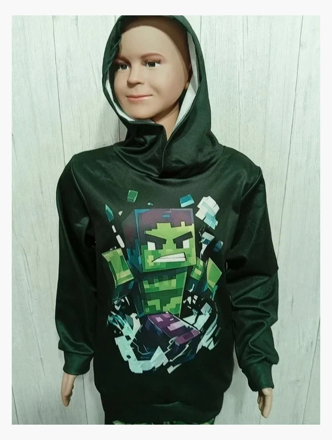 ensemble 2 pieces garcon - roblox - taille 9/10 ans - couleur noir et vert- neuf – taille 10 ans / 140 cm 2