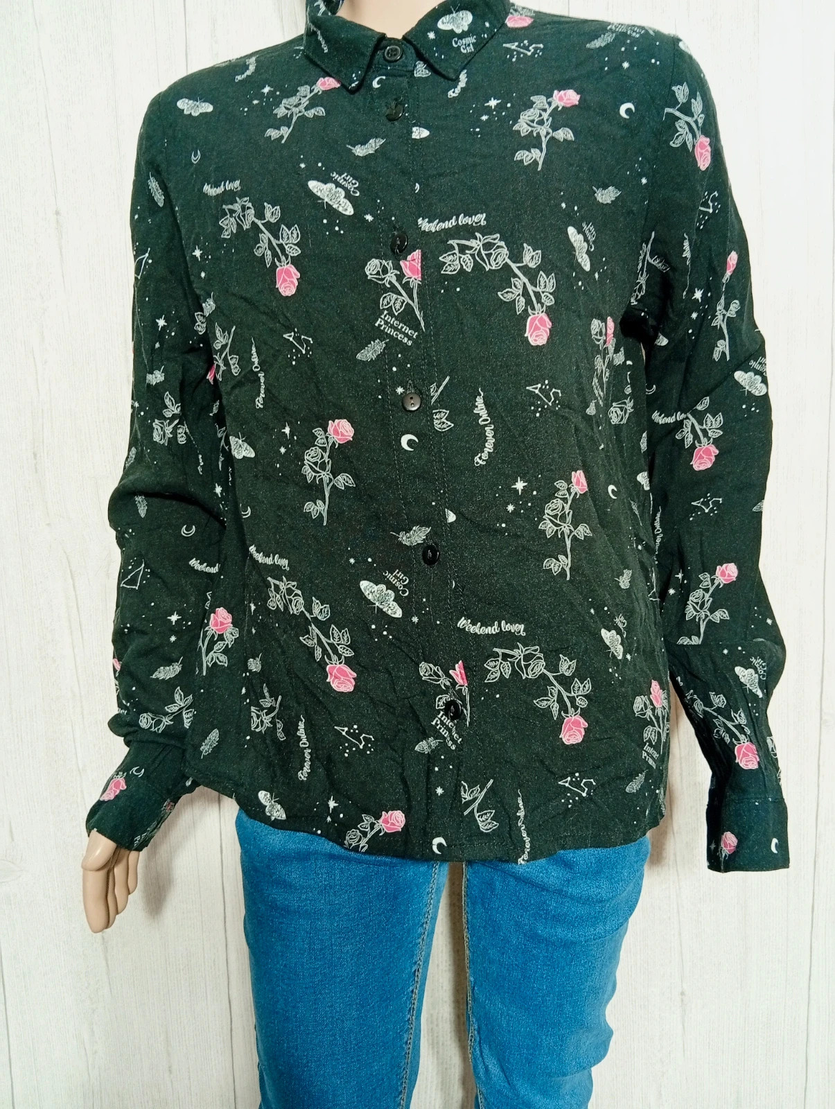 Chemisier manche longues fille - taille 12 ans - Gemo - couleur noir fushia – Gémo – taille 12 ans / 152 cm 3