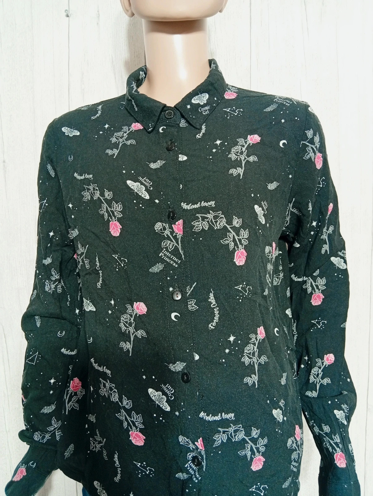 Chemisier manche longues fille - taille 12 ans - Gemo - couleur noir fushia – Gémo – taille 12 ans / 152 cm 2