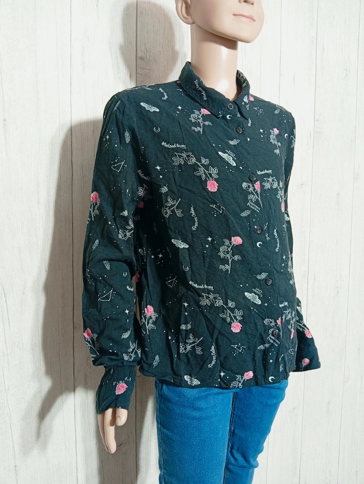 Chemisier manche longues fille - taille 12 ans - Gemo - couleur noir fushia – Gémo – taille 12 ans / 152 cm 4