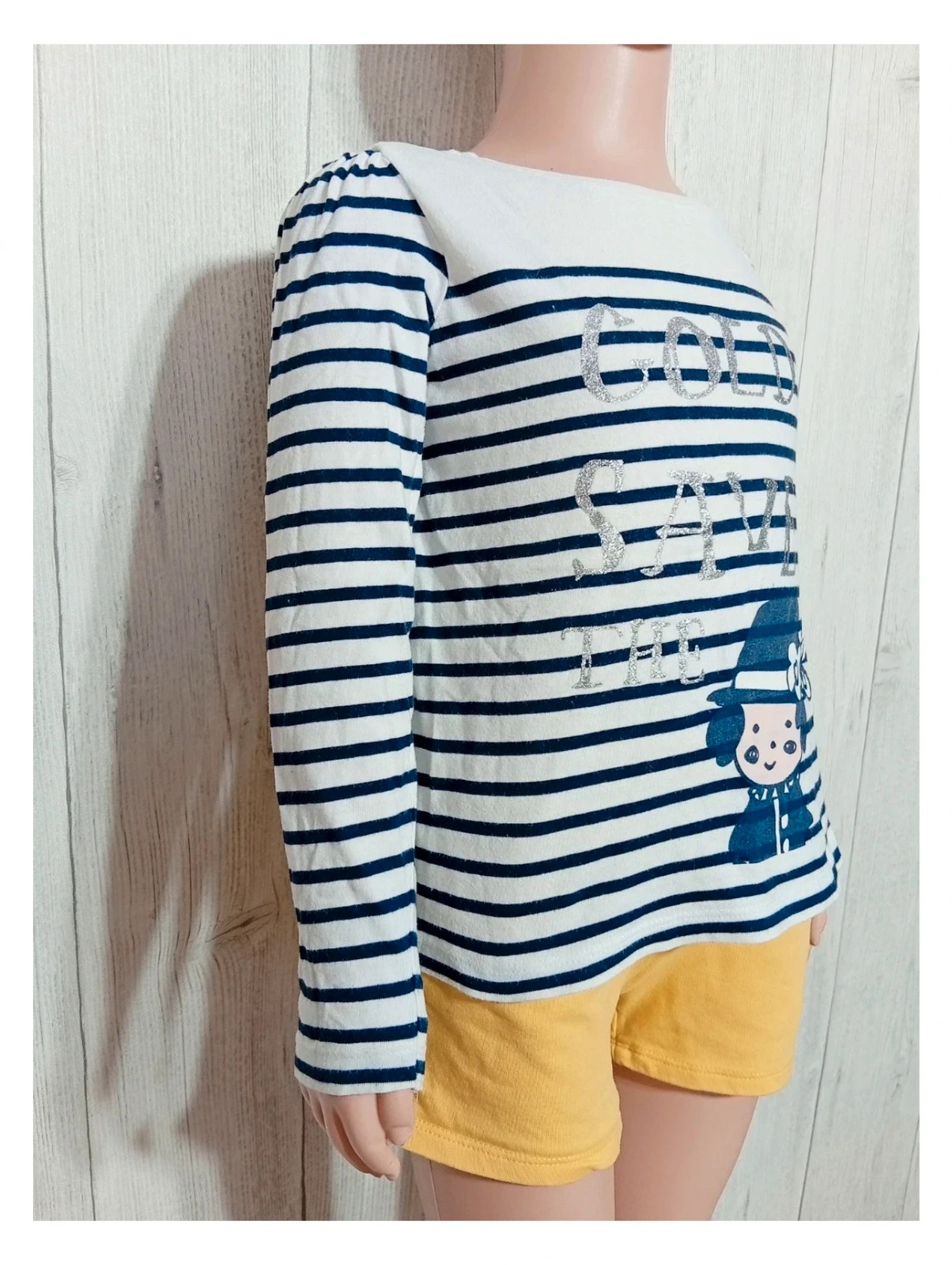 T-shirt manches longues fille - vertbaudet - couleur marine et blanc - taille 5 ans (108 cm) – Vertbaudet – taille 5 ans / 110 cm 4