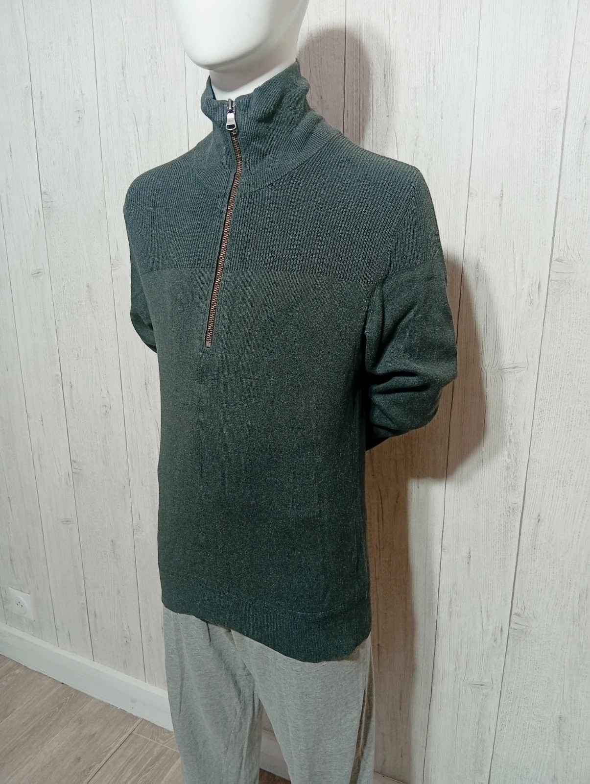 Pull a col roulé homme - taille L/40 - ikks - couleur gris – IKKS – taille L 5