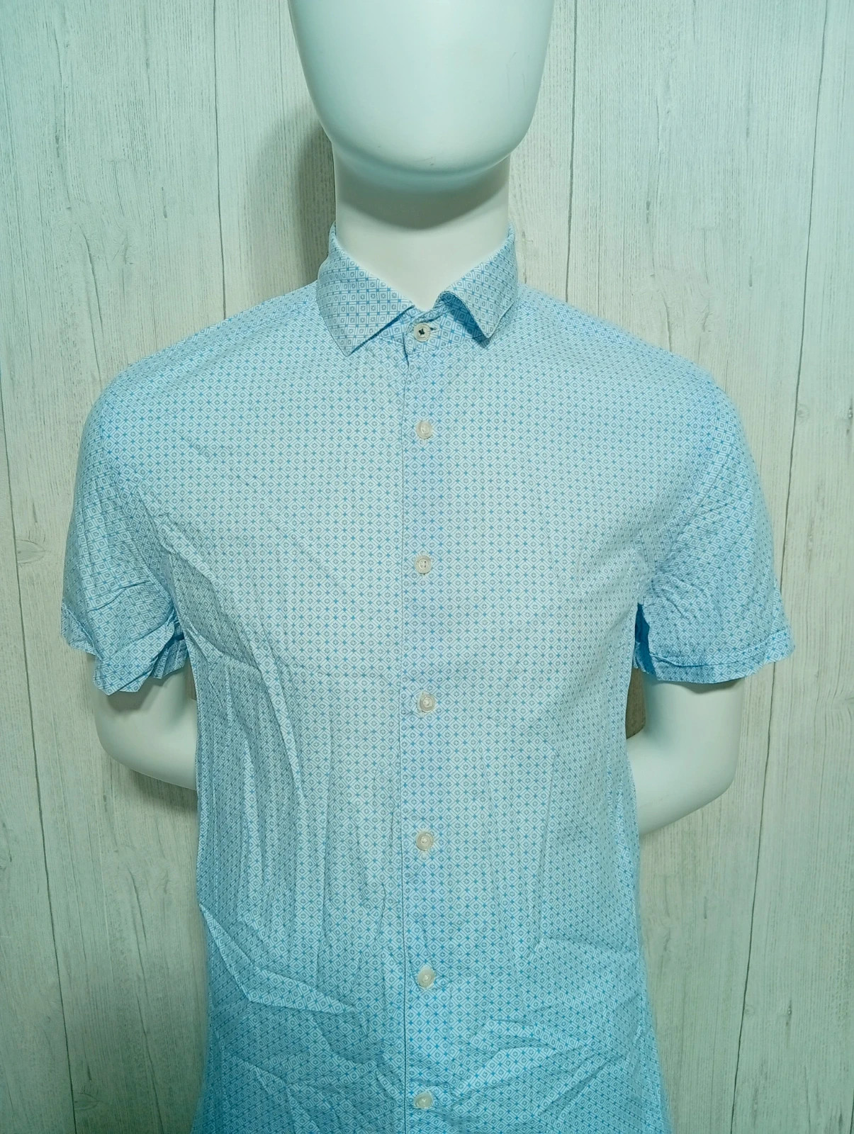 Chemise manche courte homme - taille S/36-Devred- couleur bleu et blanc – Devred – taille S 2