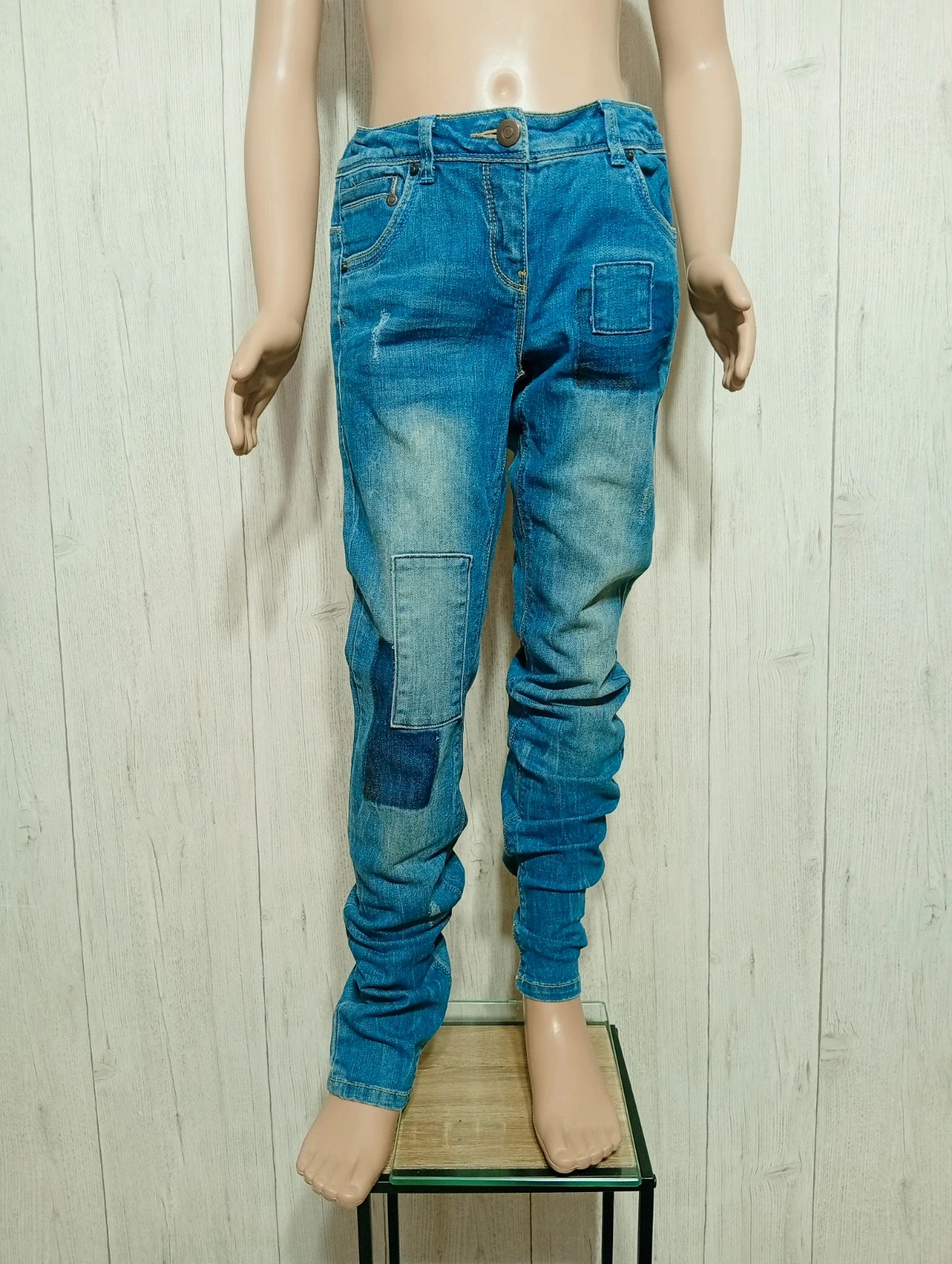 Jeans fille - taille 12 ans (152 cm) - bilook - couleur bleu