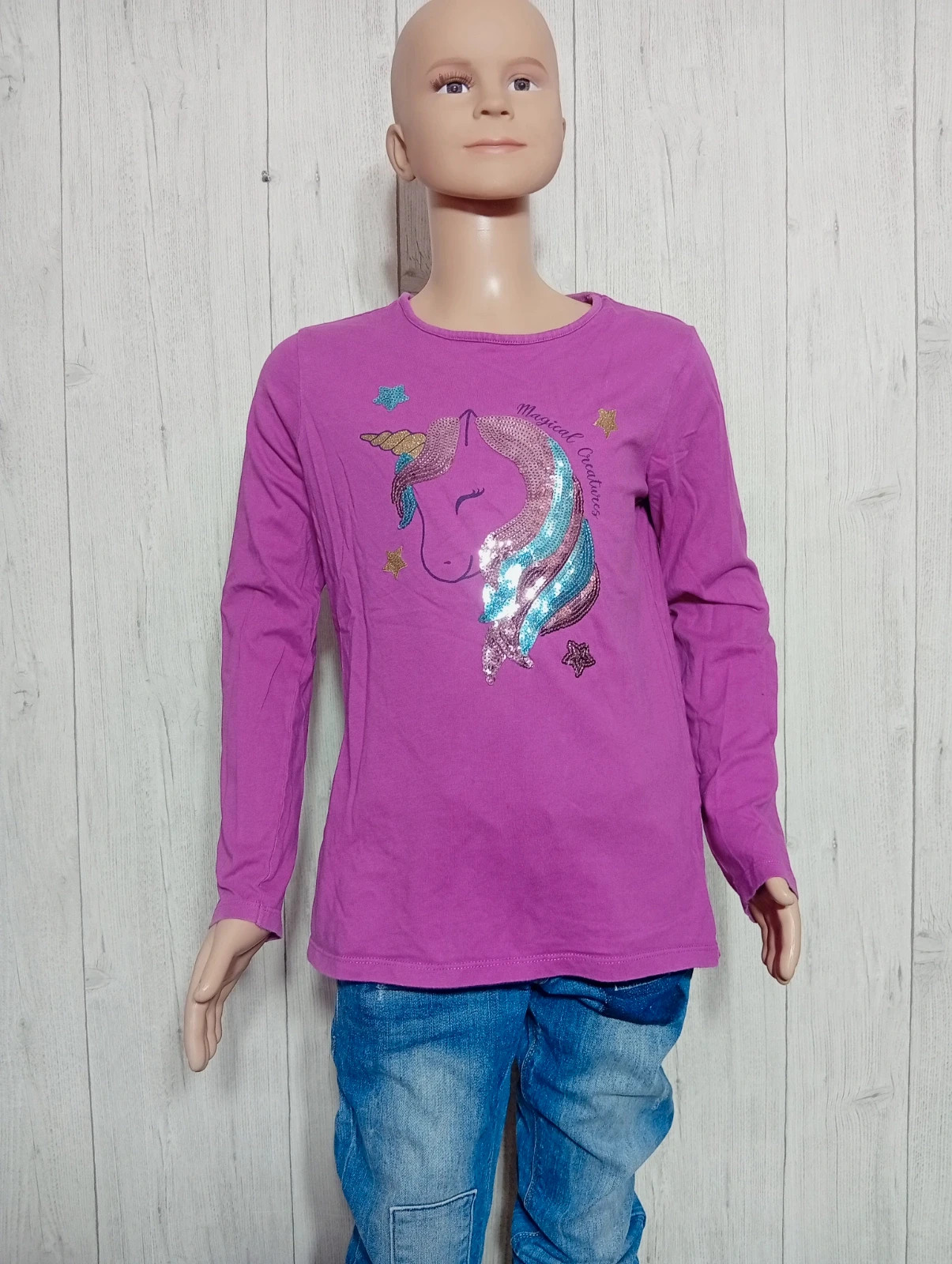 T-shirt manche longue fille - taille 12 ans ( 143/155 cm) - inextenso-couleur fushia multicolore – In Extenso – taille 12 ans / 152 cm