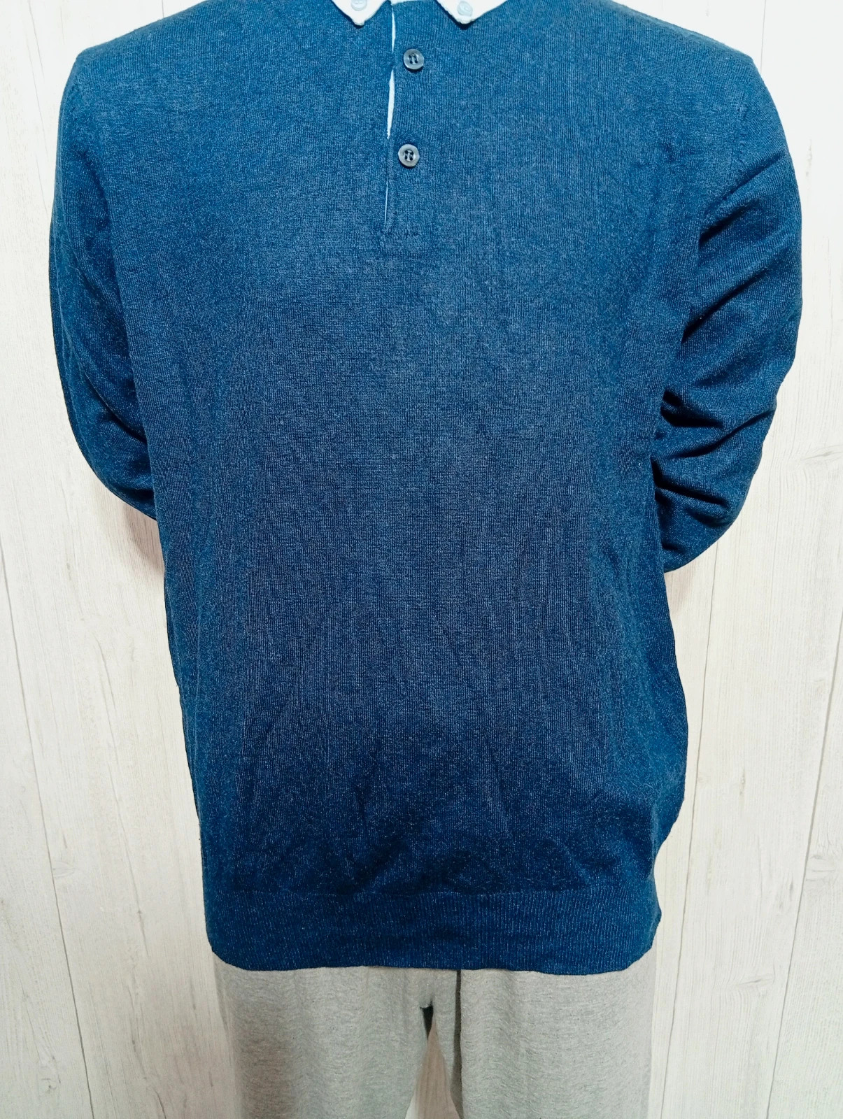 Pull a manches longues homme- taille L/40 - T_Traxx - couleur marine et bleu clair – T-Traxx – taille L 3