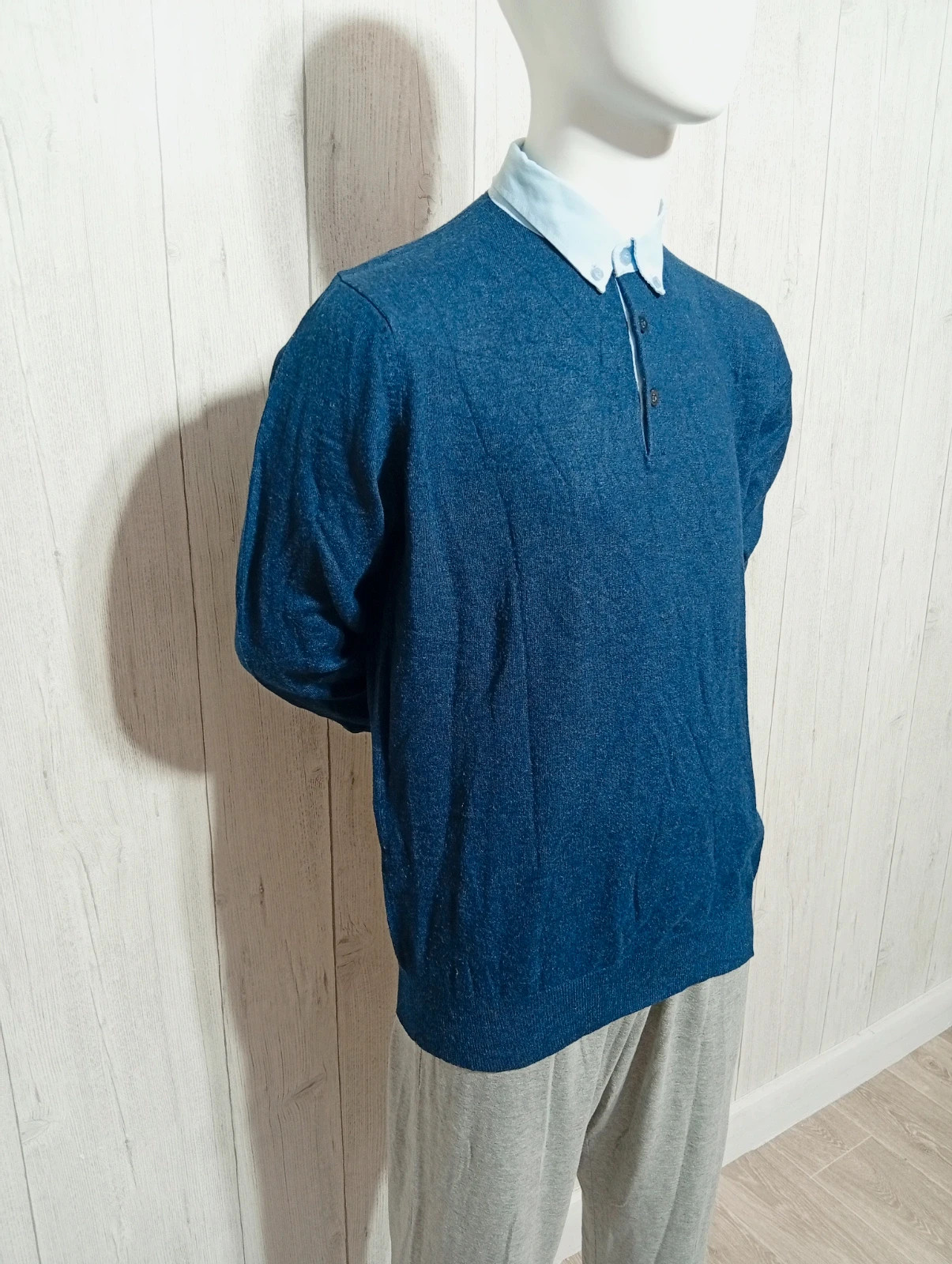Pull a manches longues homme- taille L/40 - T_Traxx - couleur marine et bleu clair – T-Traxx – taille L 5