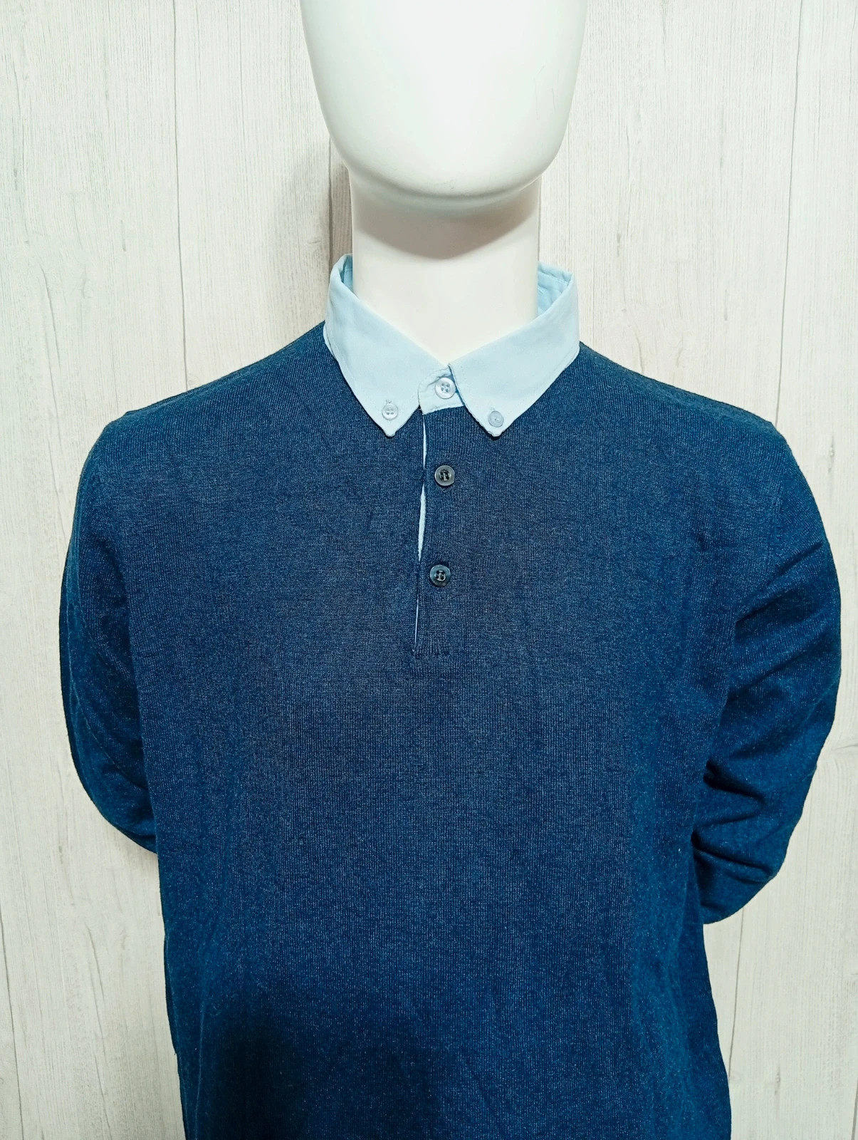 Pull a manches longues homme- taille L/40 - T_Traxx - couleur marine et bleu clair – T-Traxx – taille L 2