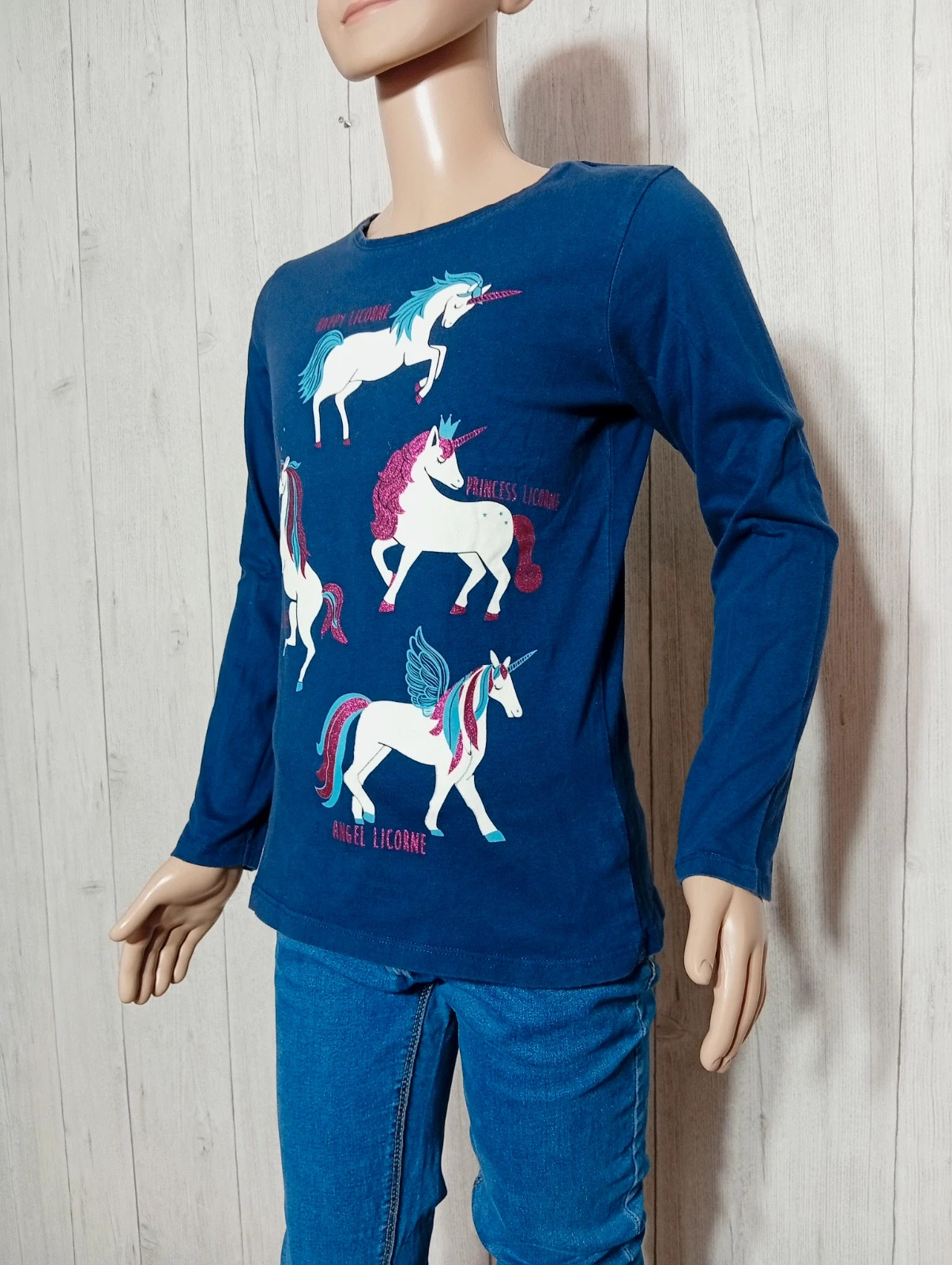 T-shirt manches longues fille-taille 10 ans ( 131/143 cm)-inextenso-couleur marine blanc multicolore – In Extenso – taille 10 ans / 140 cm 4