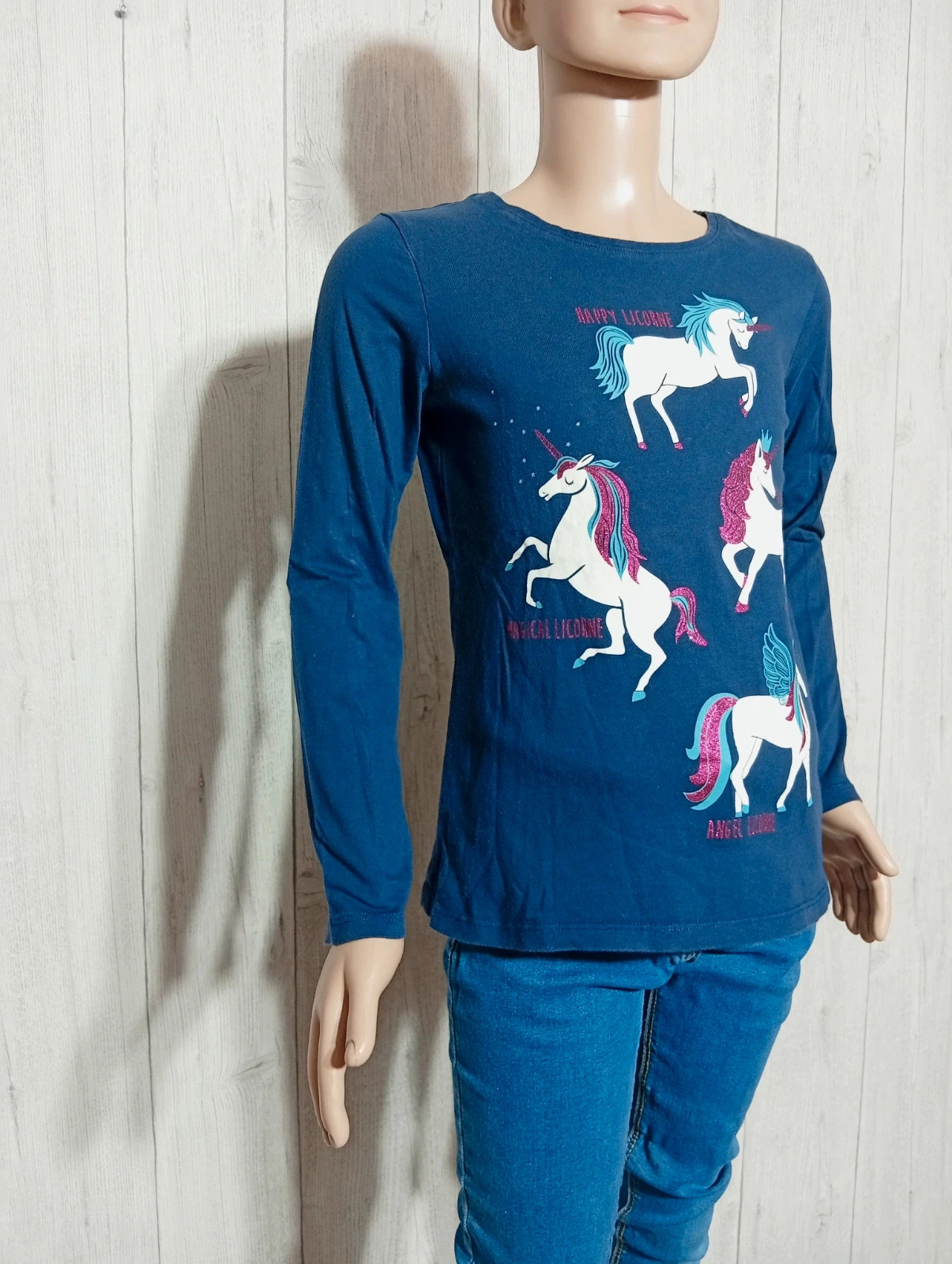 T-shirt manches longues fille-taille 10 ans ( 131/143 cm)-inextenso-couleur marine blanc multicolore – In Extenso – taille 10 ans / 140 cm 5