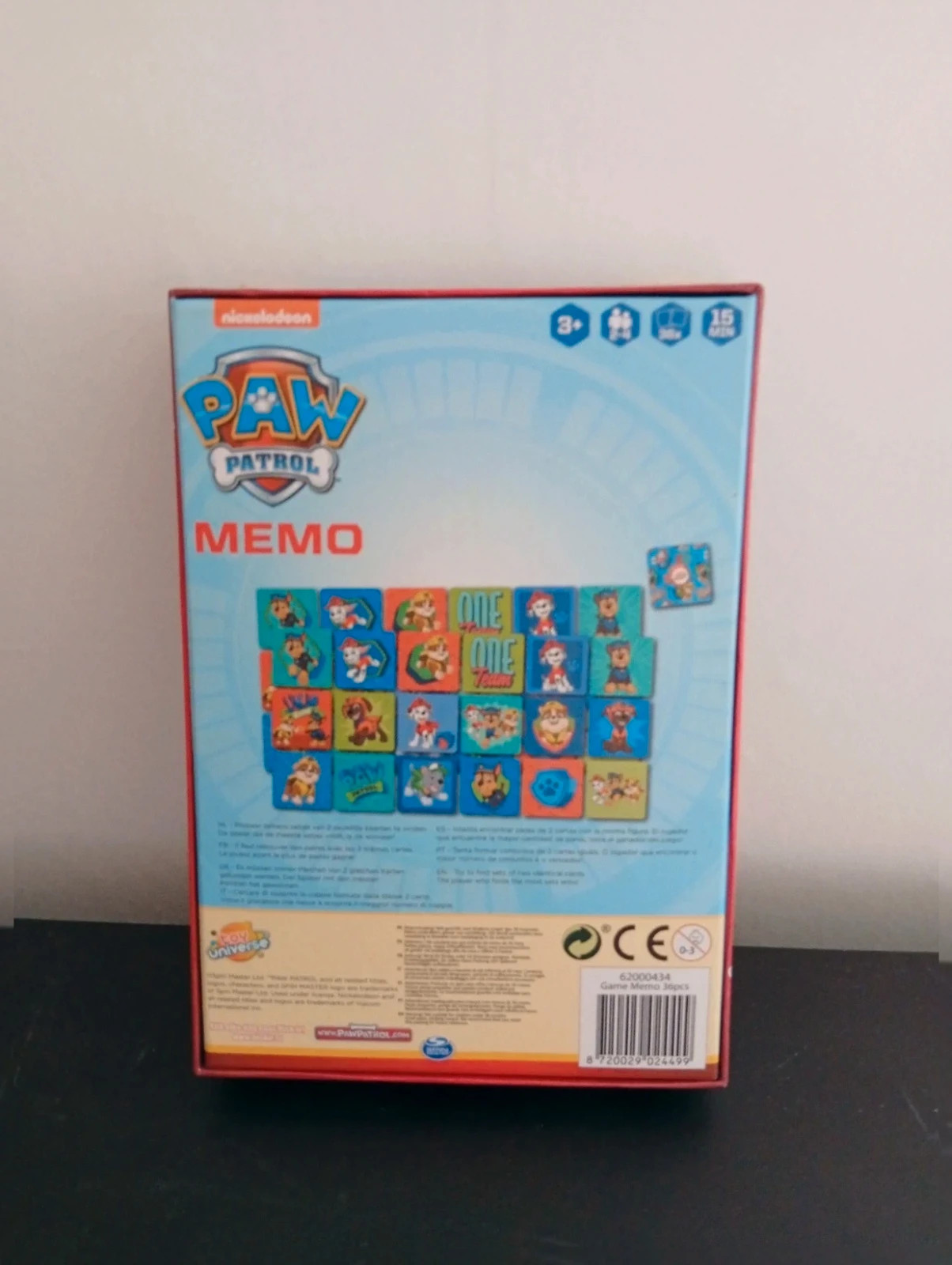 Jeu de mémo multicolore - 3+ - paw patrol – Paw Patrol – taille Taille unique 4