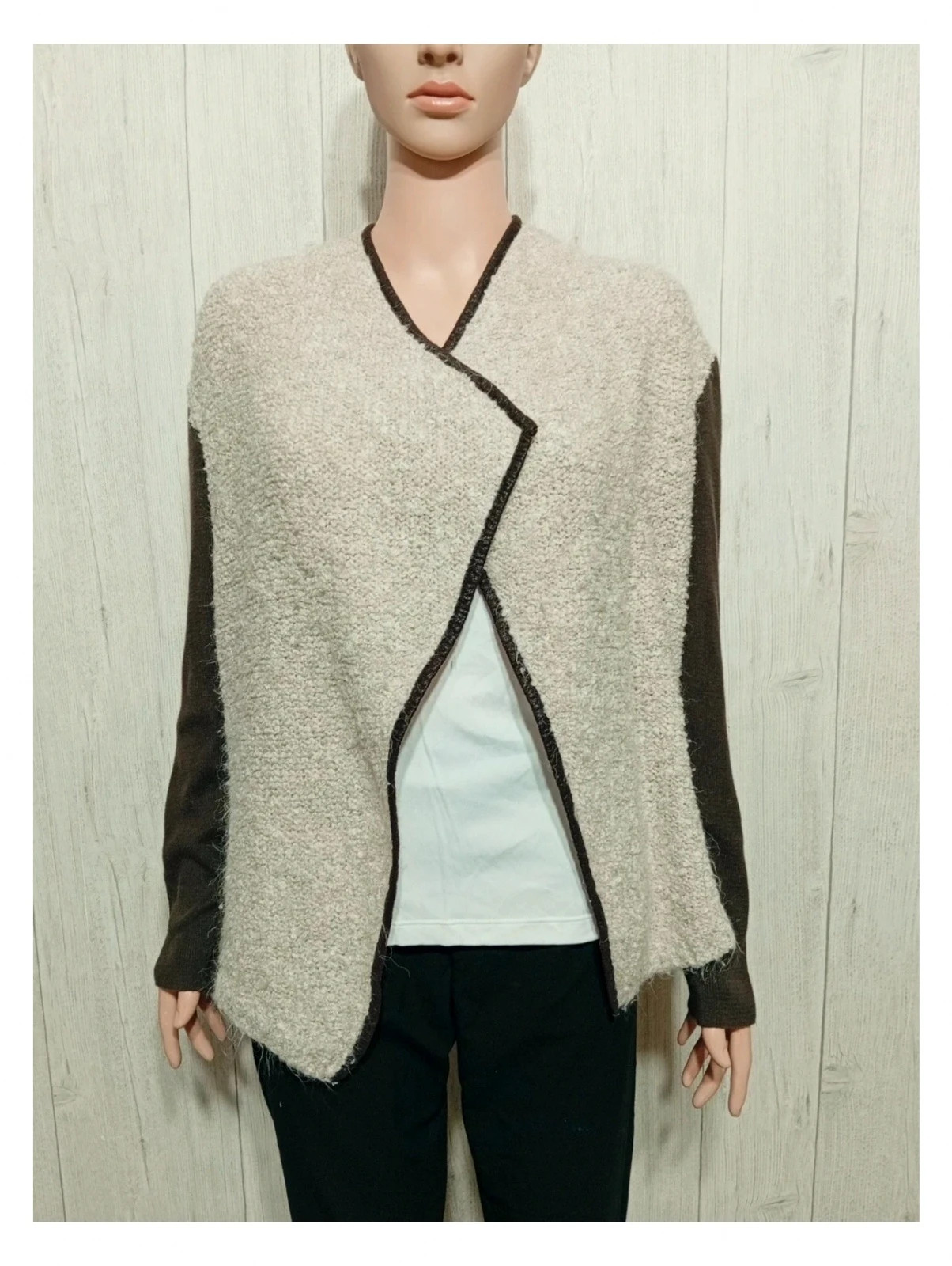 Cardigan marron - taille M/38 - Miss Captain - femme
