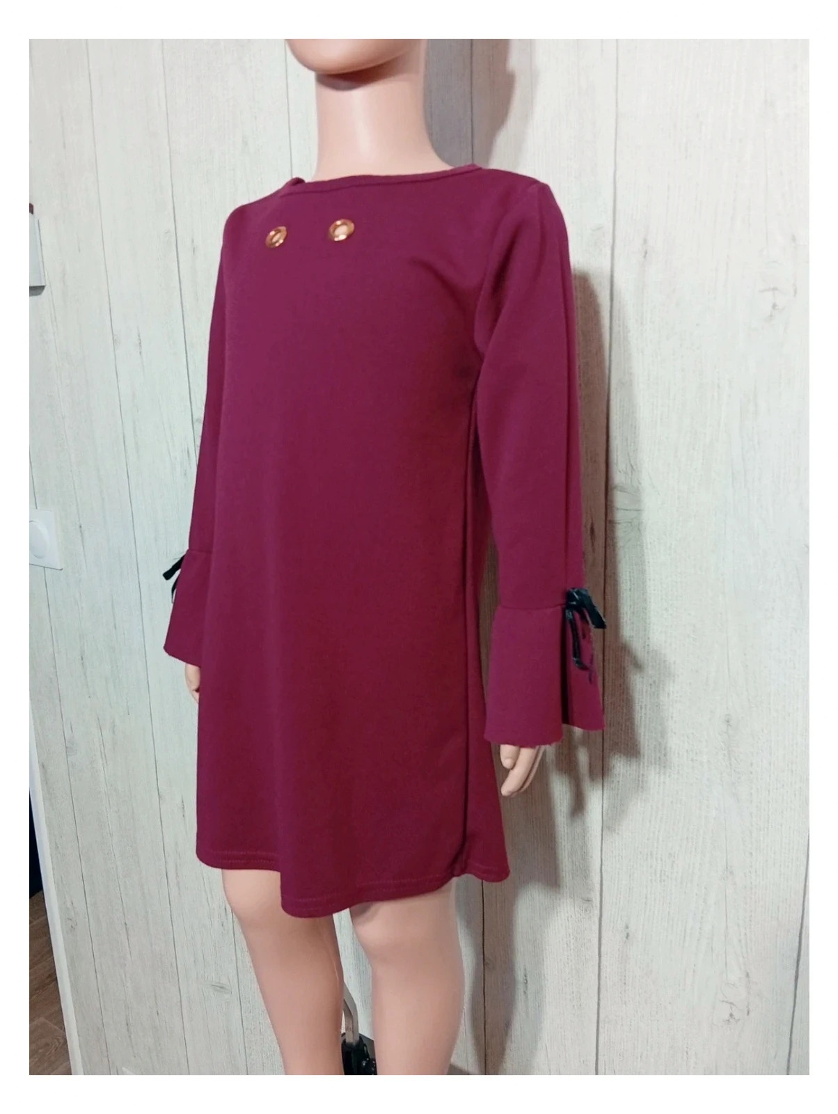 Robe bordeaux - 6 ans - taille fille – taille 6 ans / 116 cm 5
