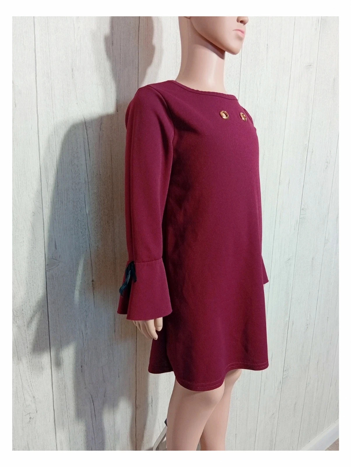 Robe bordeaux - 6 ans - taille fille – taille 6 ans / 116 cm 4