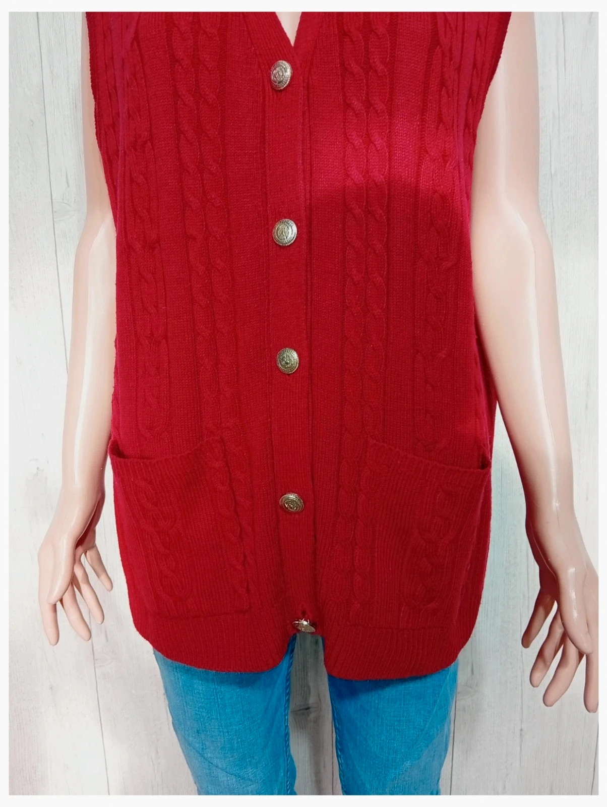 Cardigan rouge - taille 50/52 - femme – taille 5XL / 50 / 22 3
