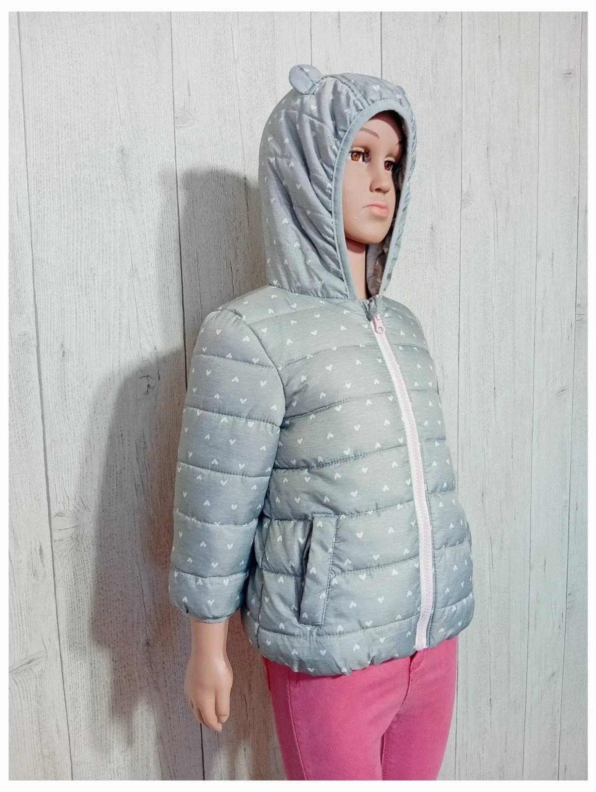 Doudoune baby club - taille 2ans (86 cm) - fille - couleur gris et blanc – Baby Club – taille 18-24 mois / 86 cm 4