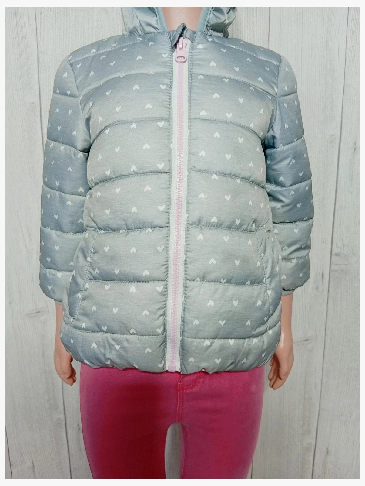 Doudoune baby club - taille 2ans (86 cm) - fille - couleur gris et blanc – Baby Club – taille 18-24 mois / 86 cm 3