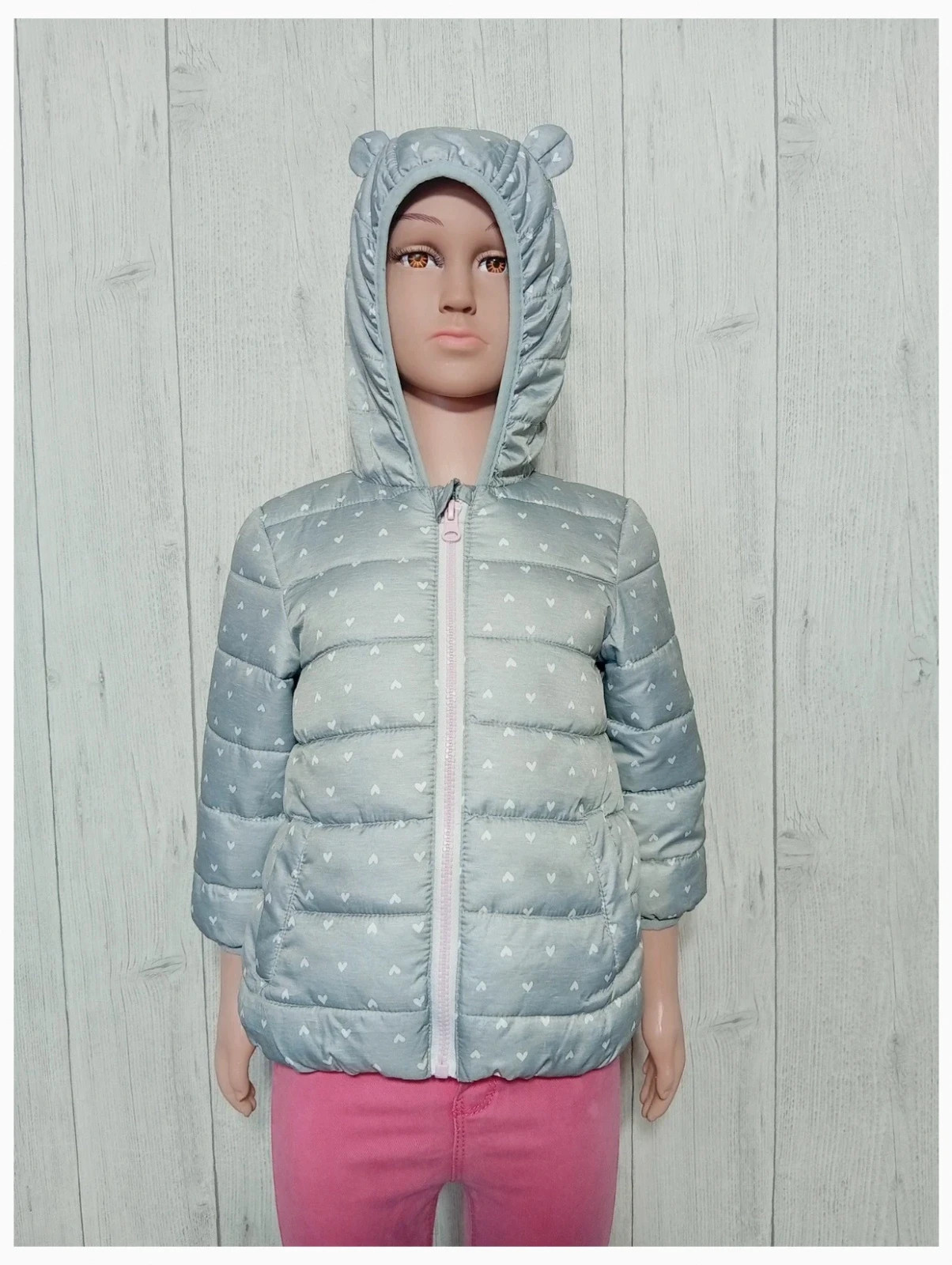 Doudoune baby club - taille 2ans (86 cm) - fille - couleur gris et blanc