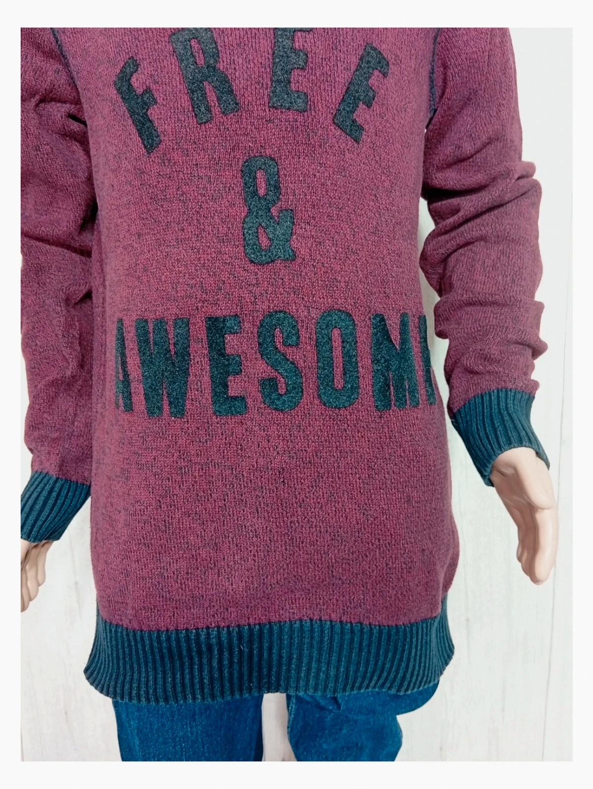 Pull H&M garçon - couleur bordeaux et noir - taille 10/12 ans – H&M – taille 11 ans / 146 cm 3