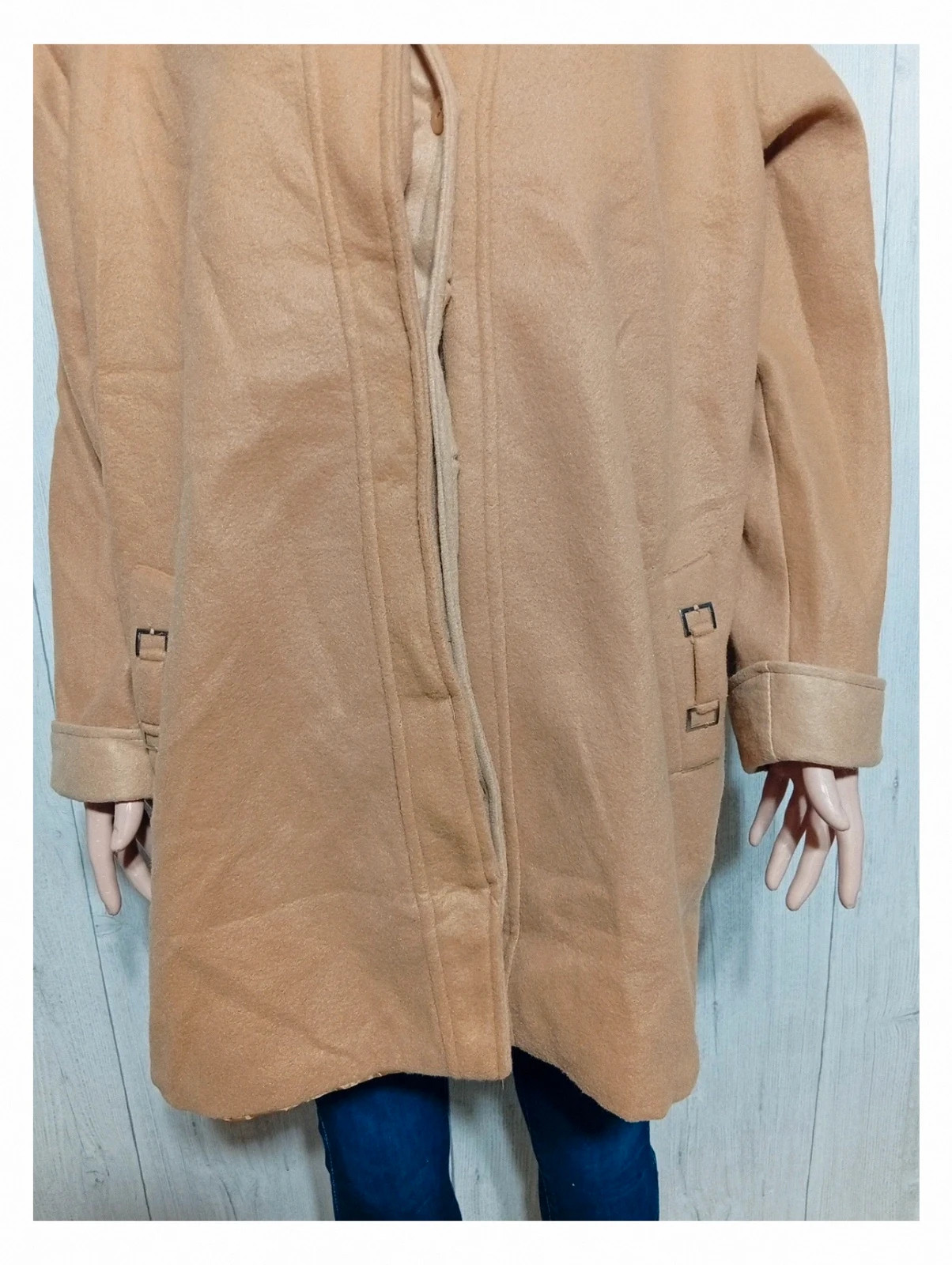 Manteau femme d'hiver long - couleur moutarde - Anne de lancay - taille L/40 – Anne de Lancay – taille L / 40 / 12 3